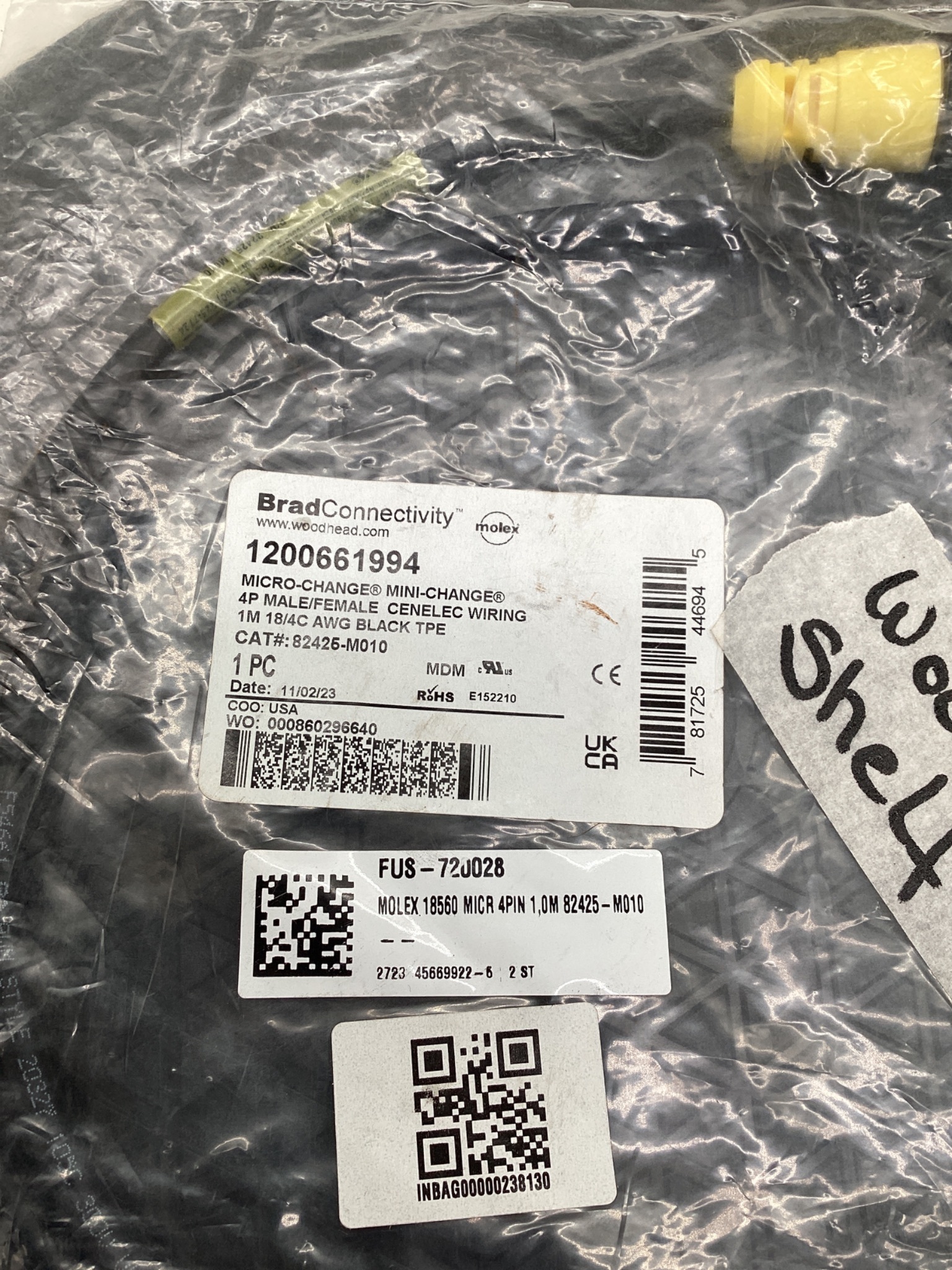MOLEX 1200661994 Micro-Change To Mini-Change Cordset 1M NEW 1