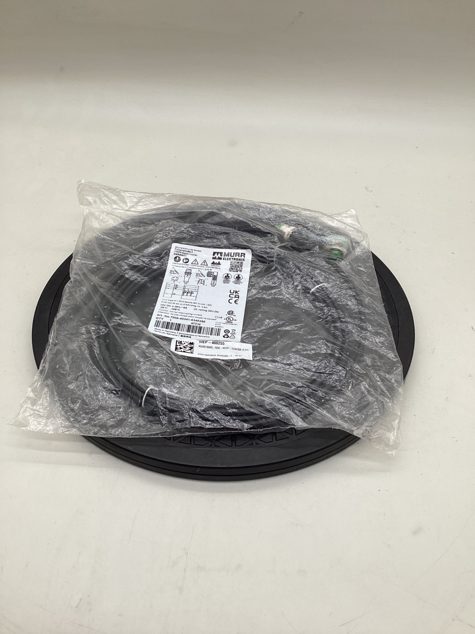 MURR ELEKTRONIK 7000-40341-6340350 M12 LED Cordset 3.5M NEW 0