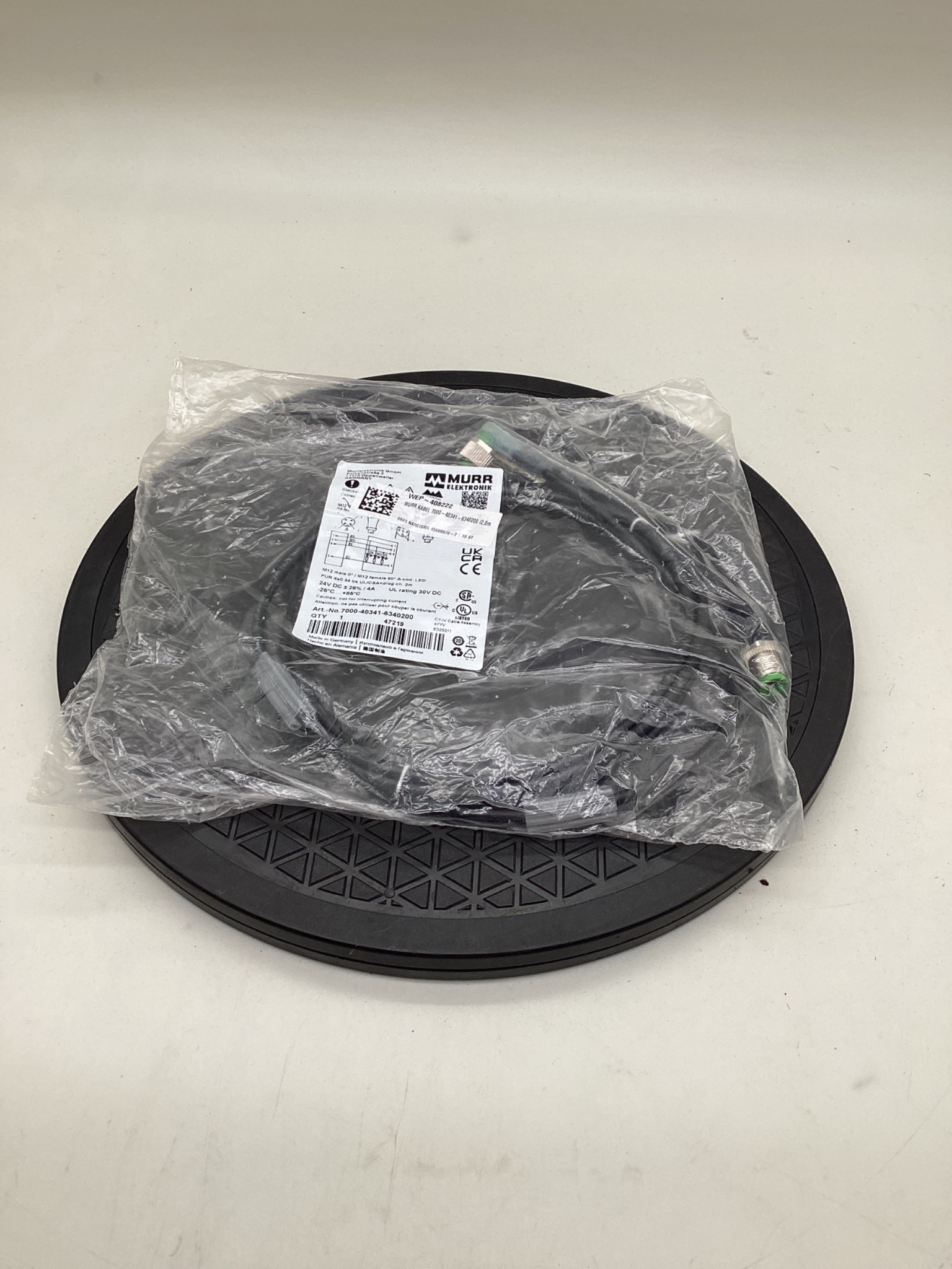 MURR ELEKTRONIK 7000-40341-6340200 M12 LED Cordset 2M NEW 0