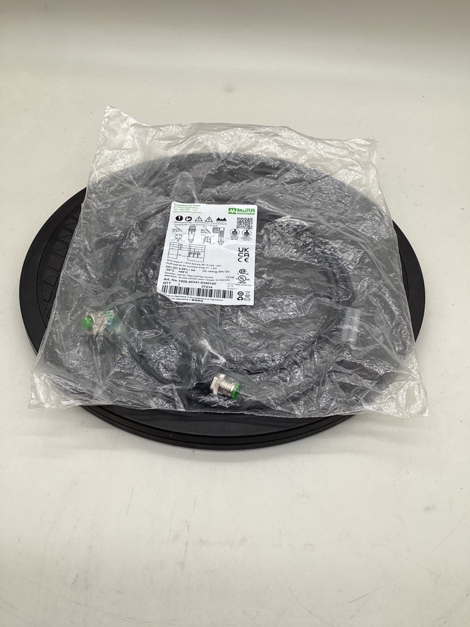 MURR ELEKTRONIK 7000-40341-6340150 M12 LED Cordset 1.5M NEW 0