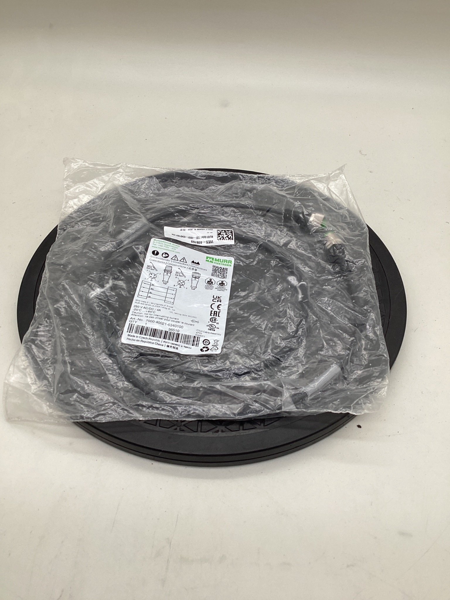 MURR ELEKTRONIK 7000-40021-6340100 M12 Sensor Actuator Cordset 1M NEW 0