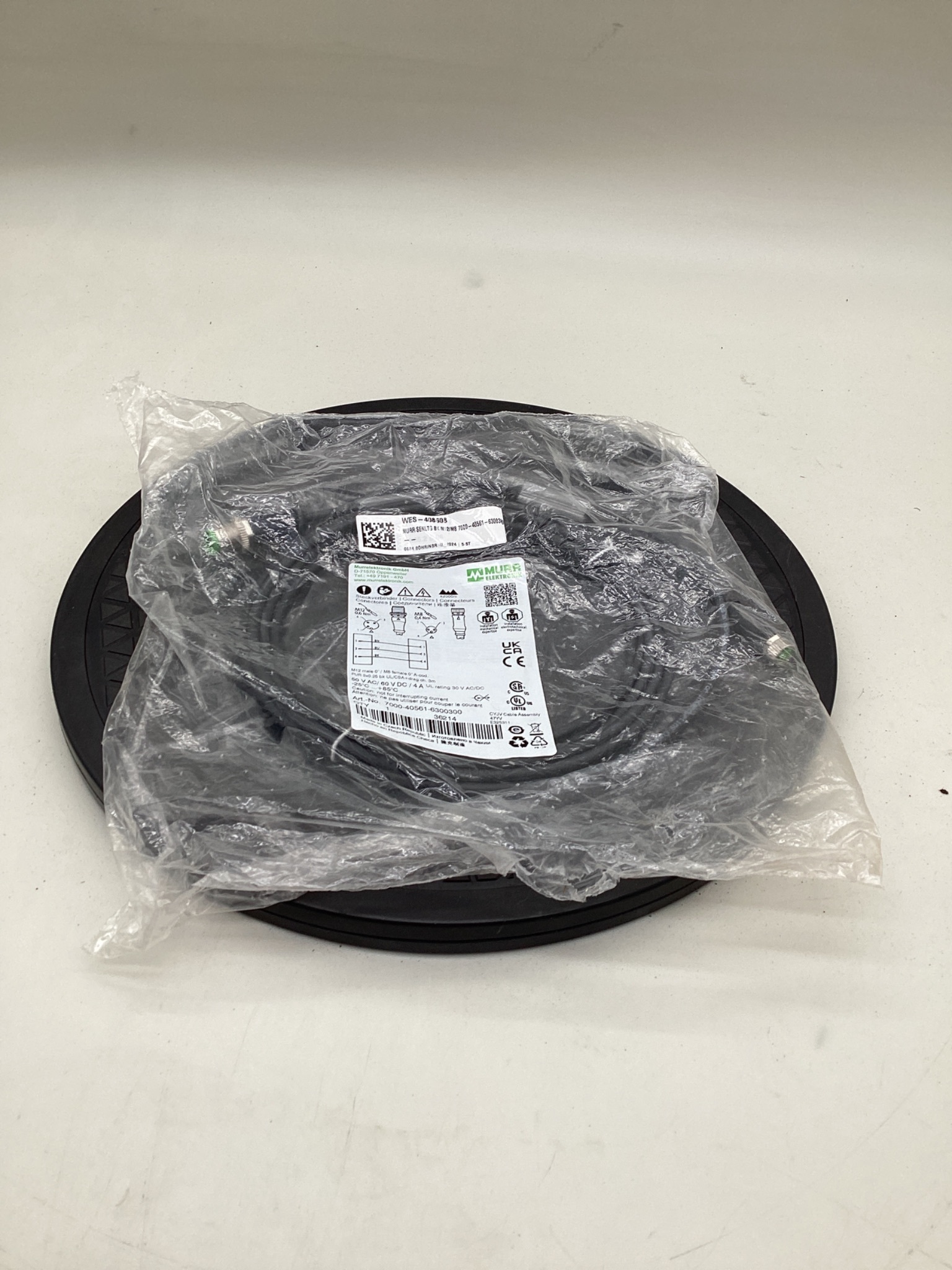 MURR ELEKTRONIK 7000-40561-6300300 M12 To M8 Cordset 3M NEW 0