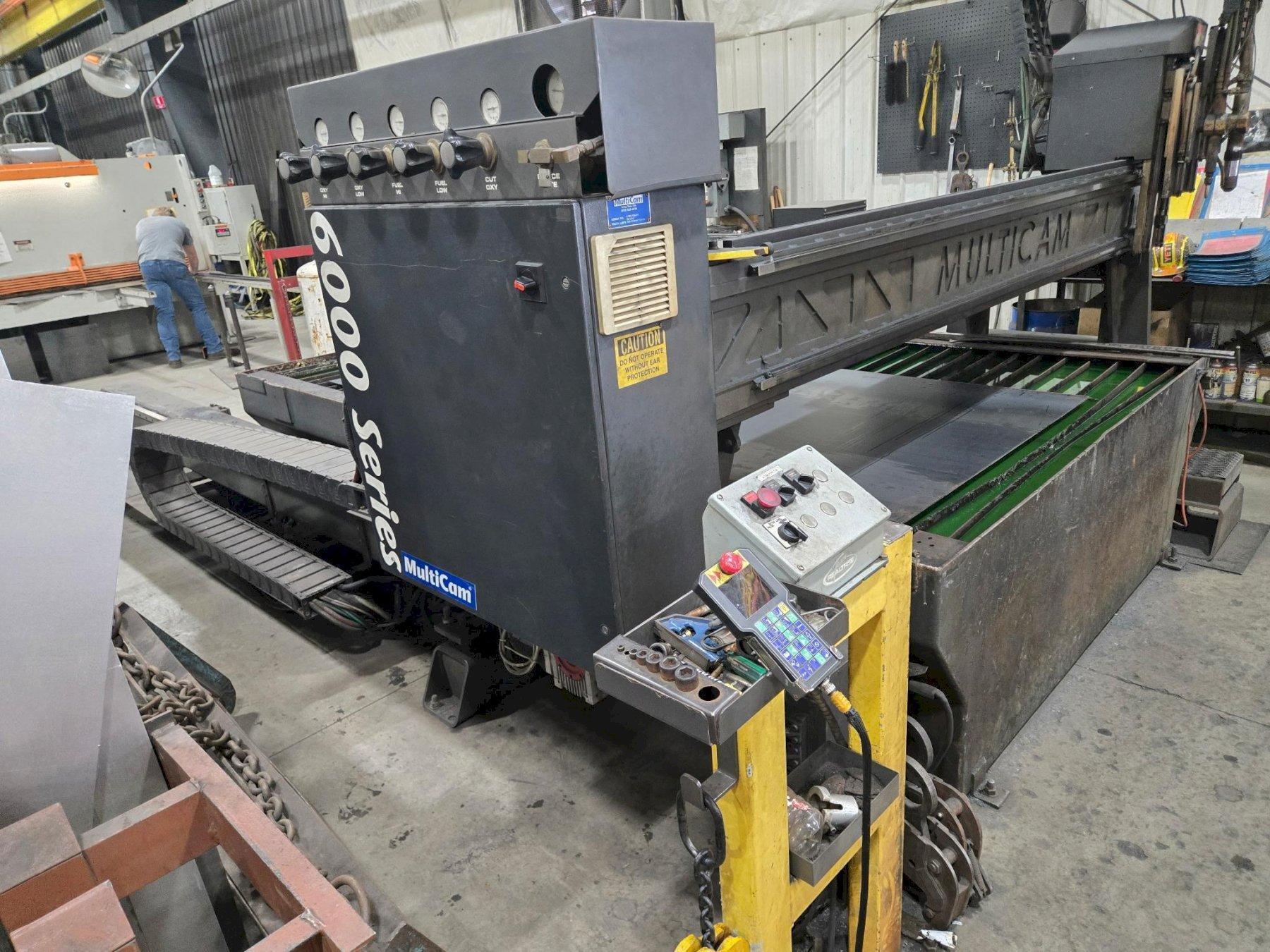 2008 MULTICAM SERIES 6000 MODEL #340-0470 CNC 6' X 13' PLASMA TABLE 0