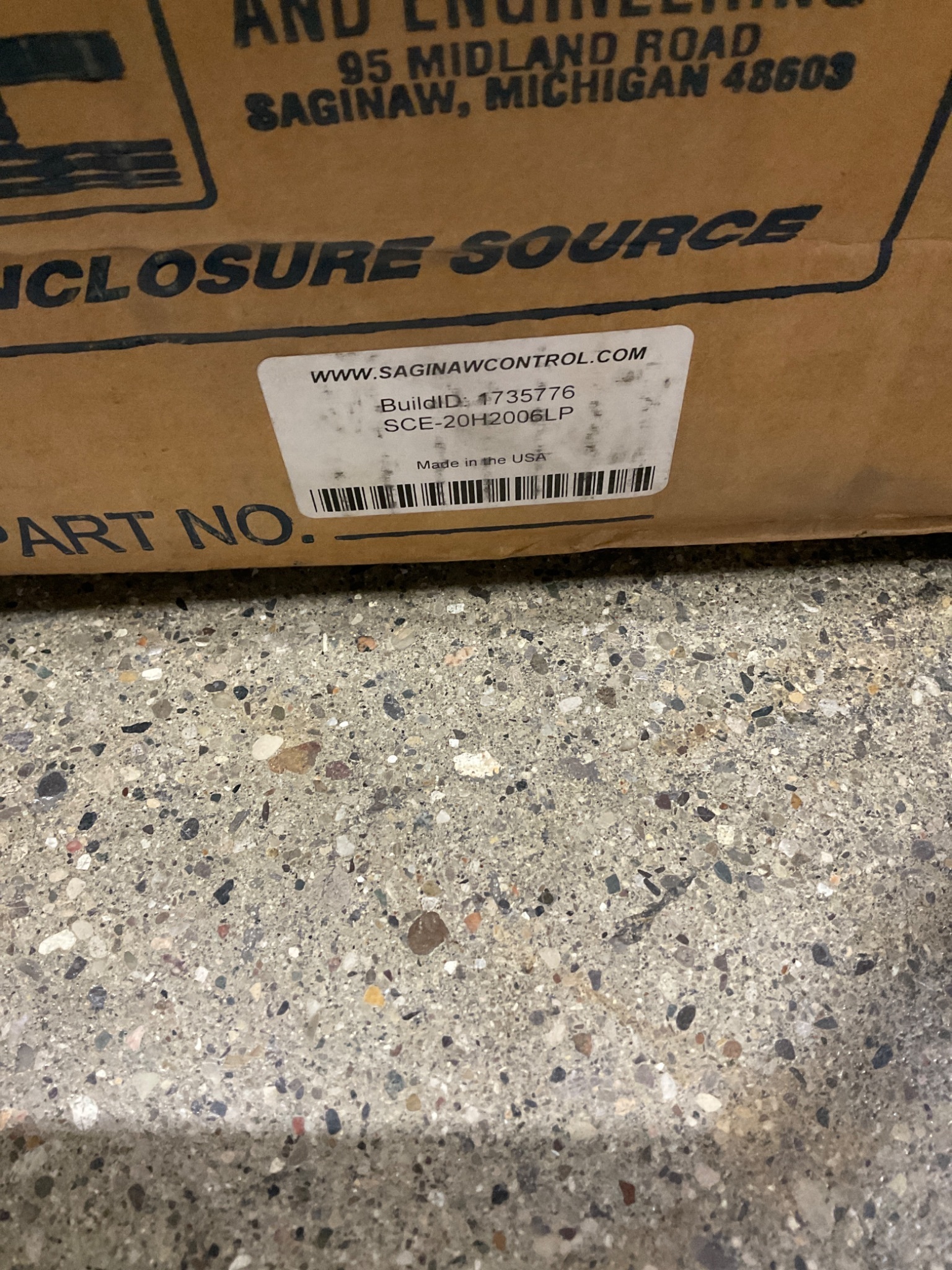 SAGINAW CONTROL & ENGINEERING SCE-20H2006LP Steel Enclosure Type 4/12 NEW 1