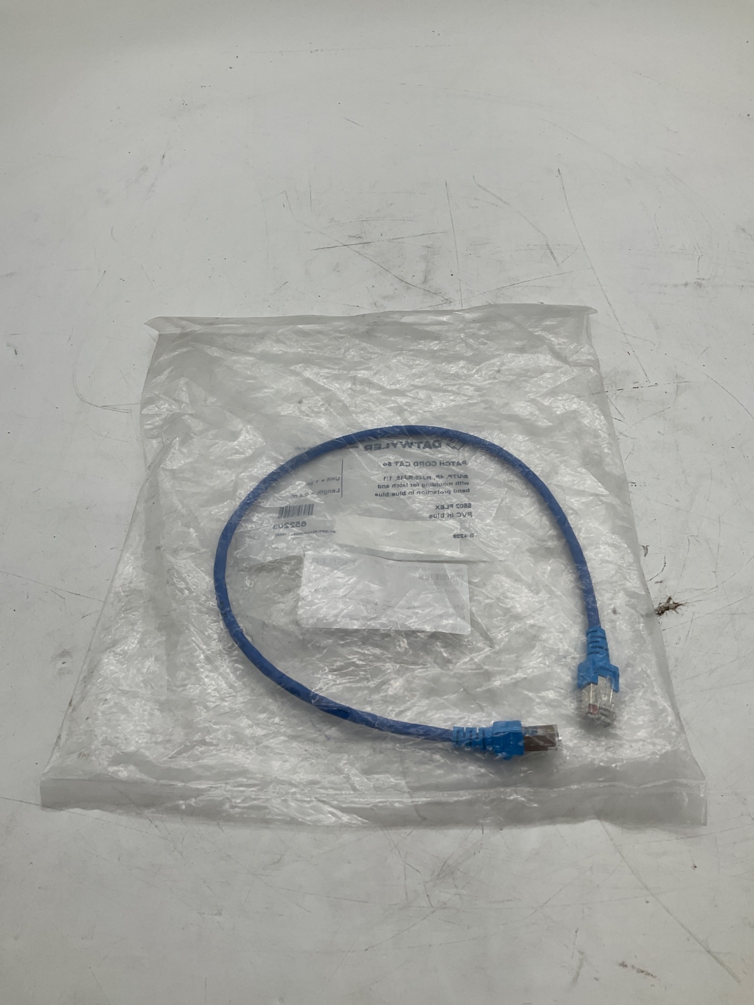 Kistler 1200A49A3 Cat 6e S/UTP RJ45 Ethernet Patch Cable 0.5m NEW 1