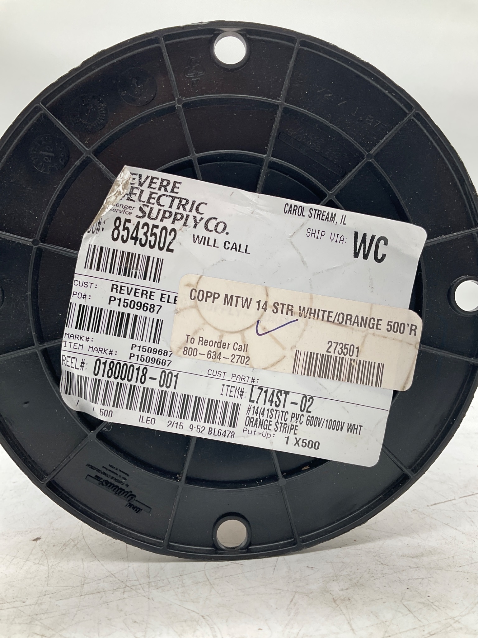 Omni Cable L714ST-02 14 AWG White Orange Stripe Tinned Copper Wire (500 FT) NEW 3