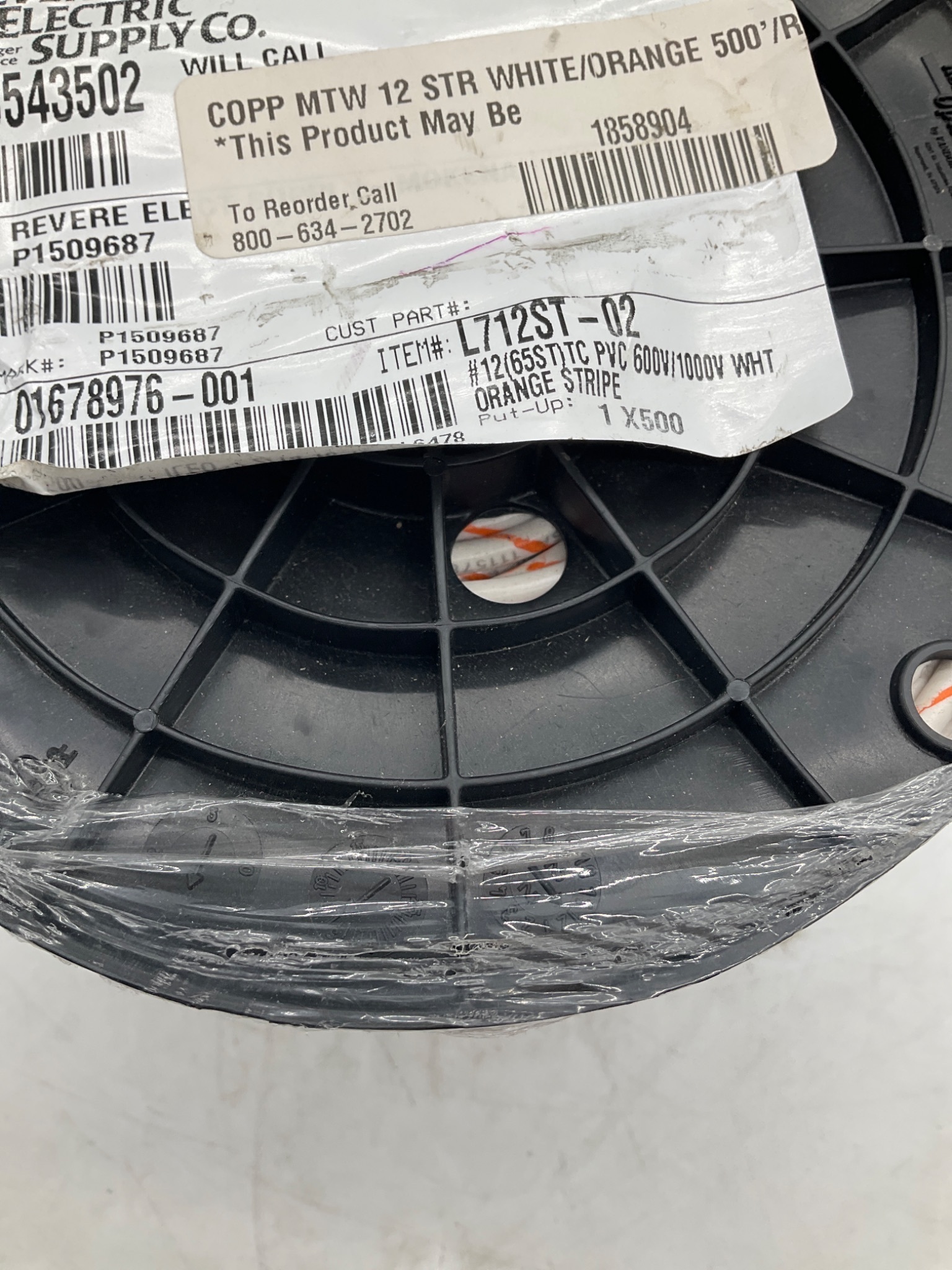 Omni Cable L712ST-02 12 AWG White Orange Stripe Tinned Copper Wire NEW 1
