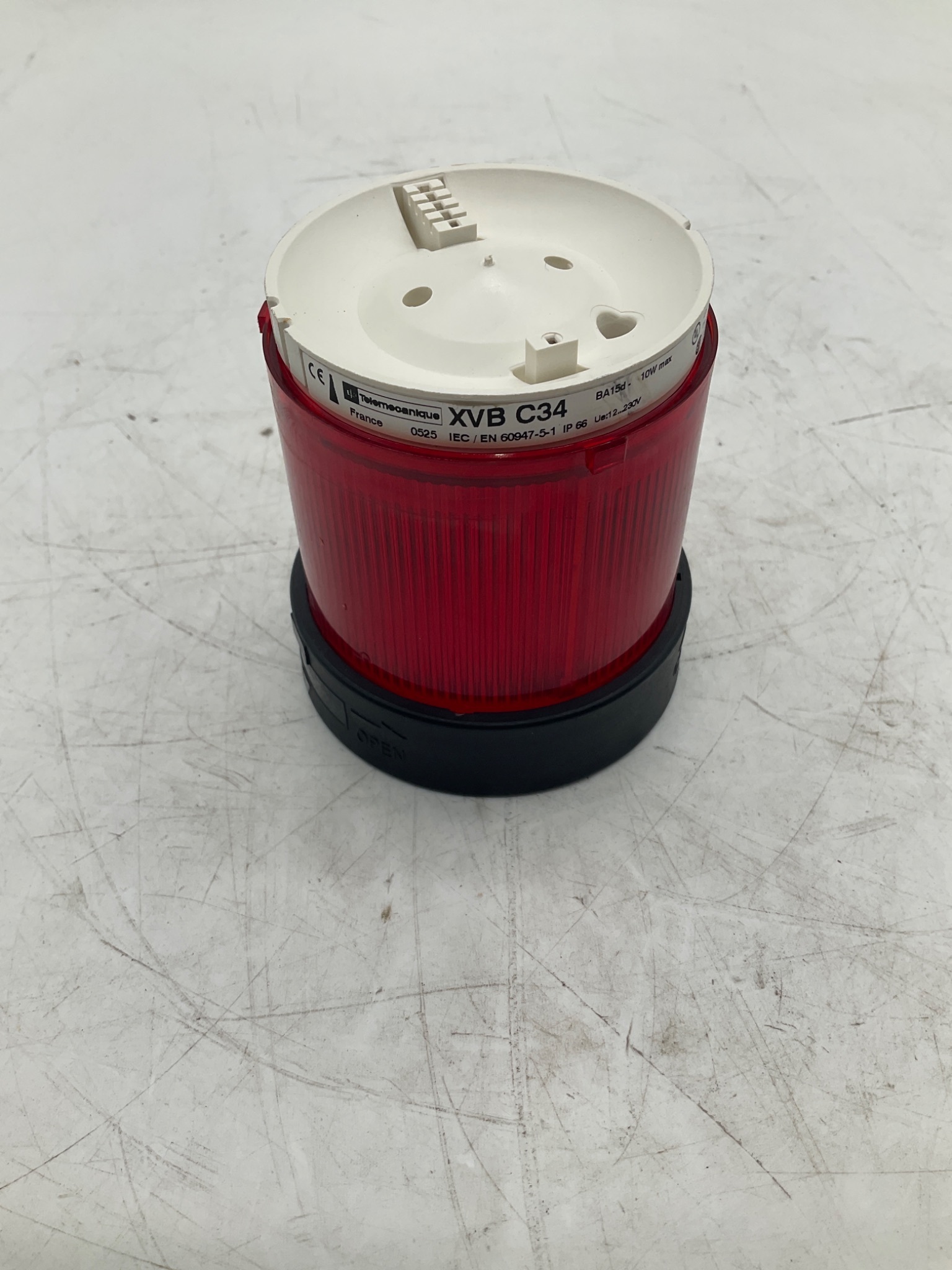 Telemecanique XVB C34 Red Stack Light Signaling Module BA15d USED 0
