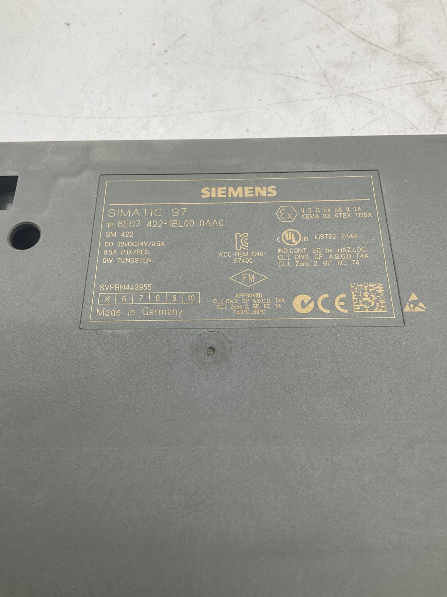 Siemens 6ES7 422-1BL00-0AA0 SIMATIC S7-400 SM 422 32-Channel Digital Output Module USED 2