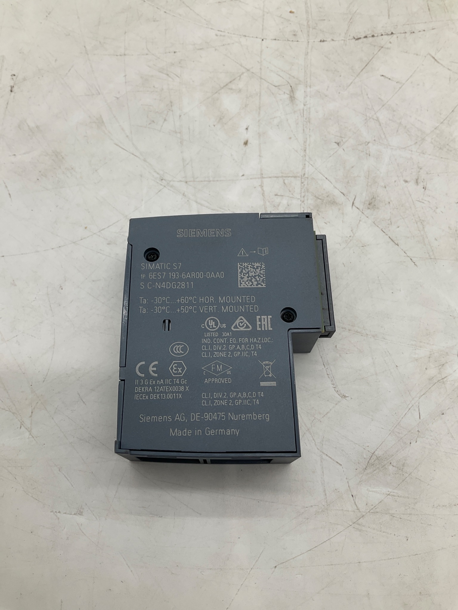 Siemens 6ES7 193-6AR00-0AA0 SIMATIC ET 200SP BA 2xRJ45 PROFINET BusAdapter USED 1