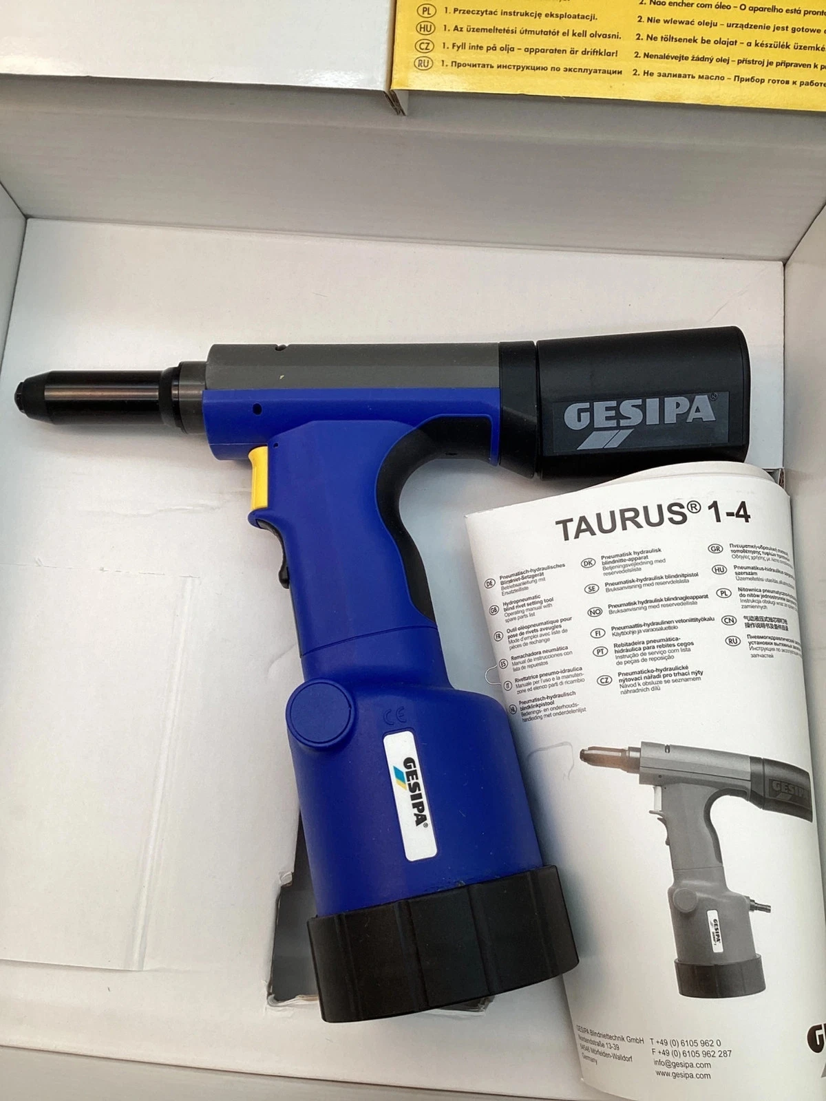 GESIPA 1457665 TAURUS 1 Pneumatic Rivet Tool NEW - Image 3