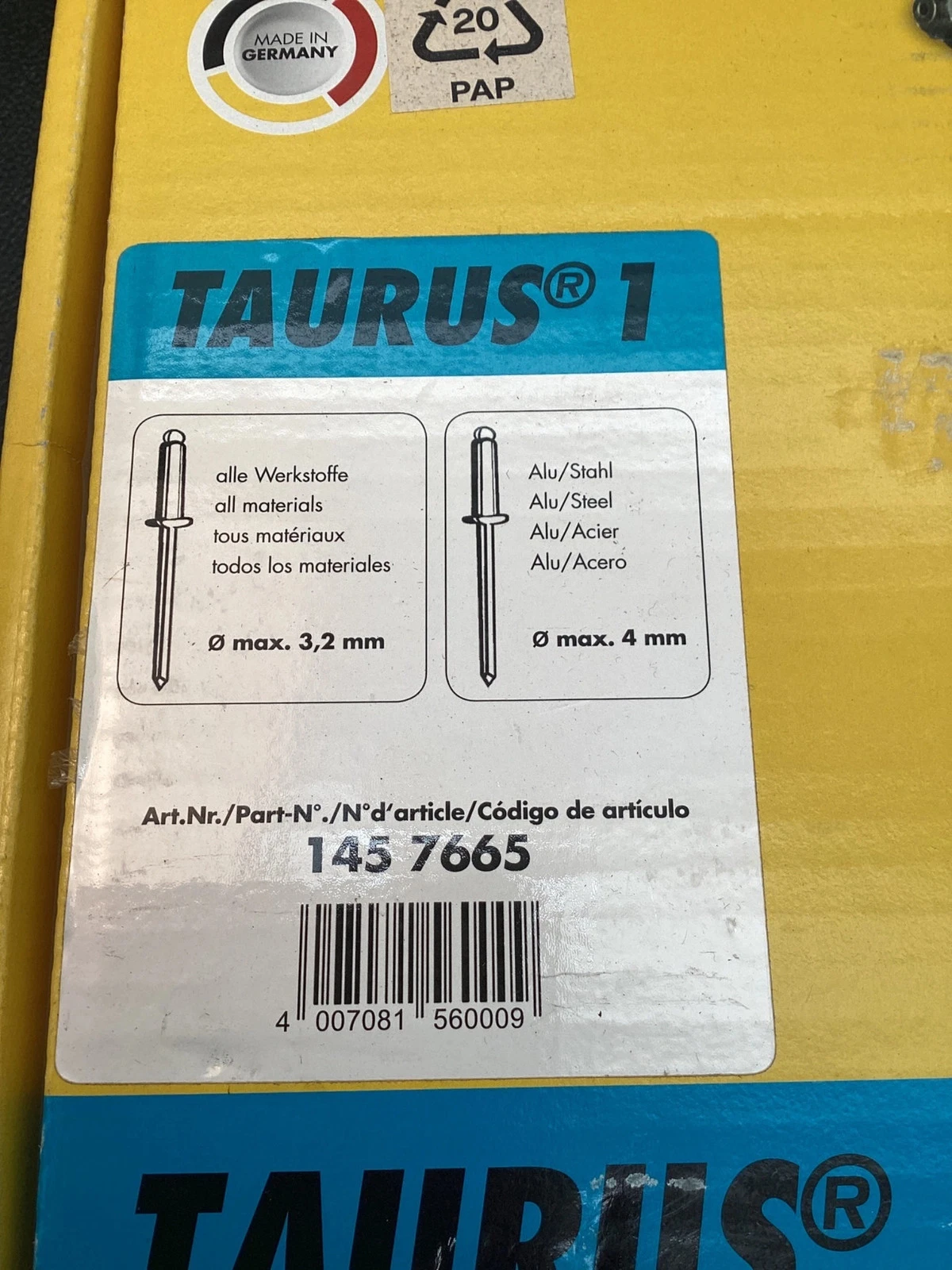 GESIPA 1457665 TAURUS 1 Pneumatic Rivet Tool NEW - Image 10