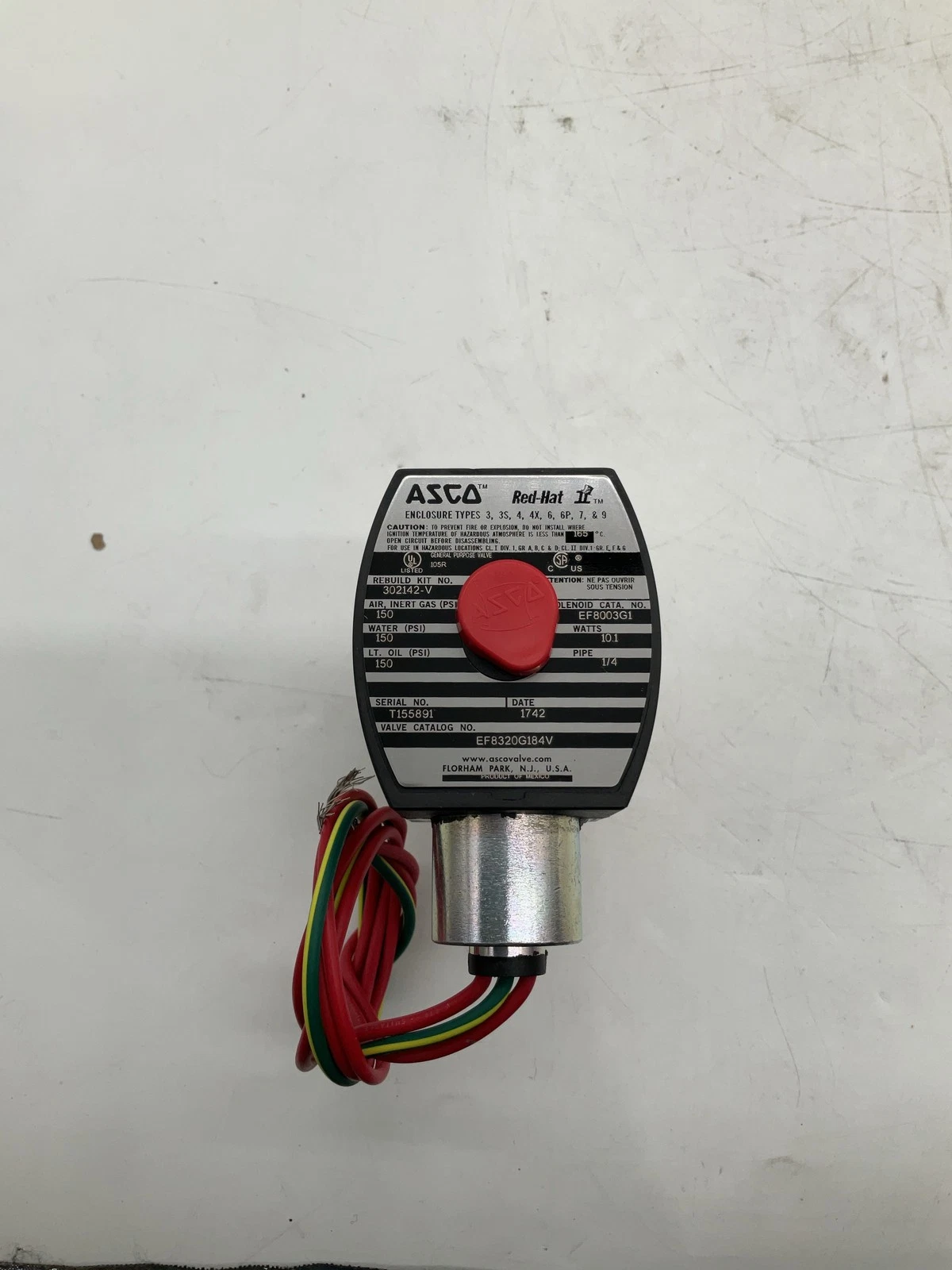 ASCO EF8320G184V 1/4" 3-Way NC Solenoid Valve 120V NEW - Image 5