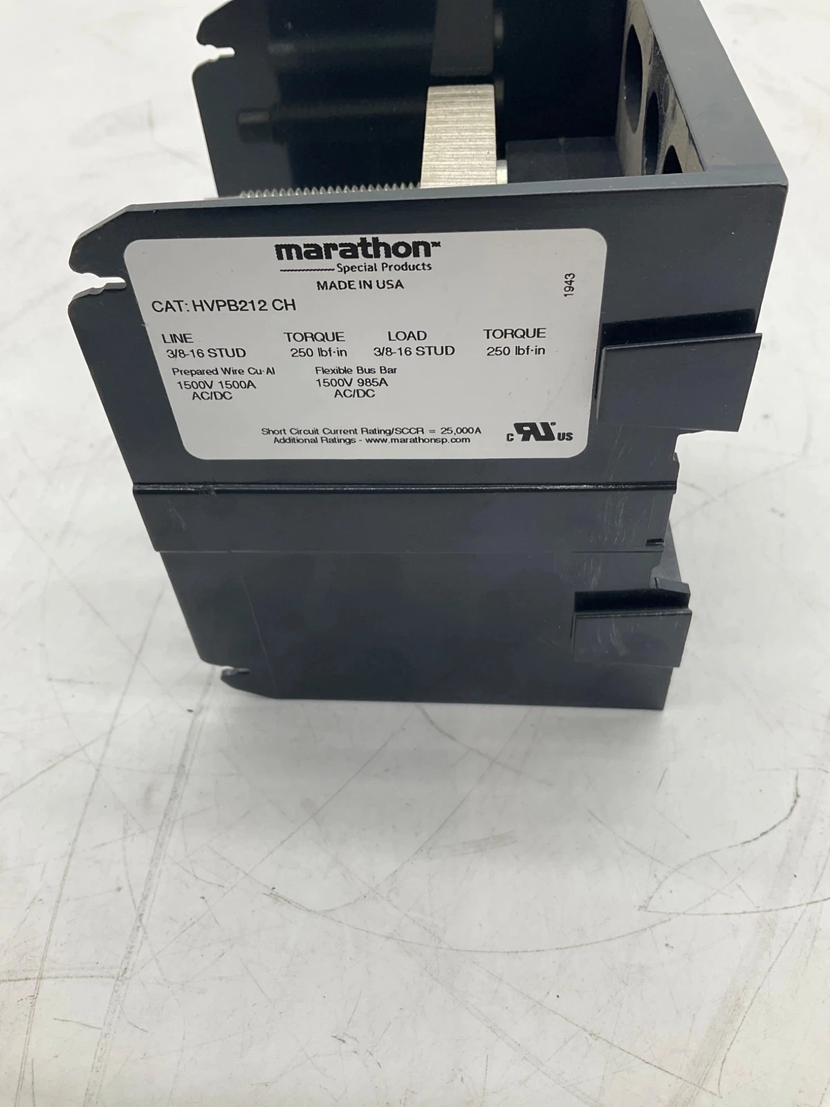 MARATHON HVPB212 CH Power Distribution Block 1500VDC NEW - Image 3