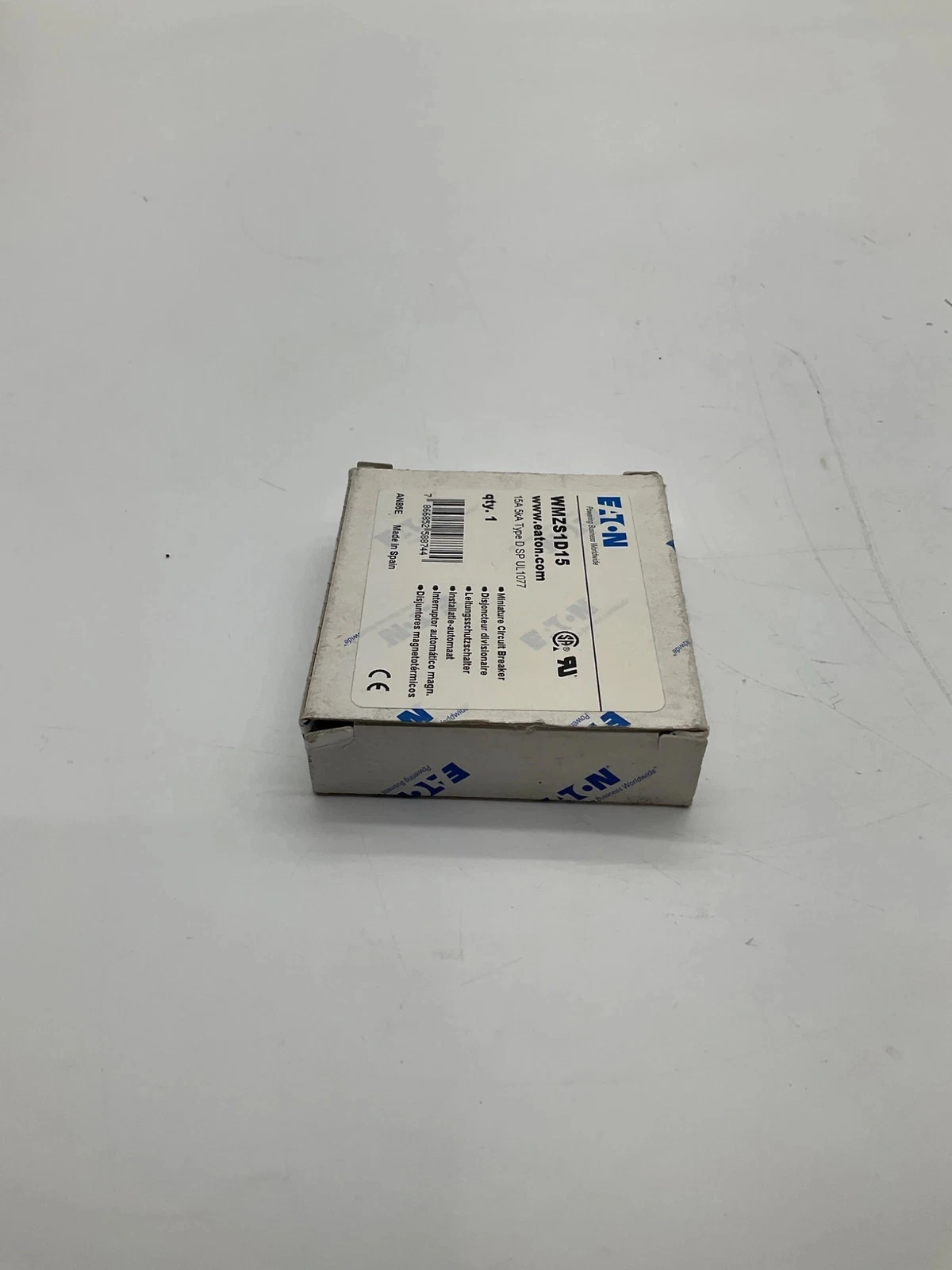 EATON WMZS1D15 Miniature Circuit Breaker Type D 15A 1-Pole NEW - Image 3