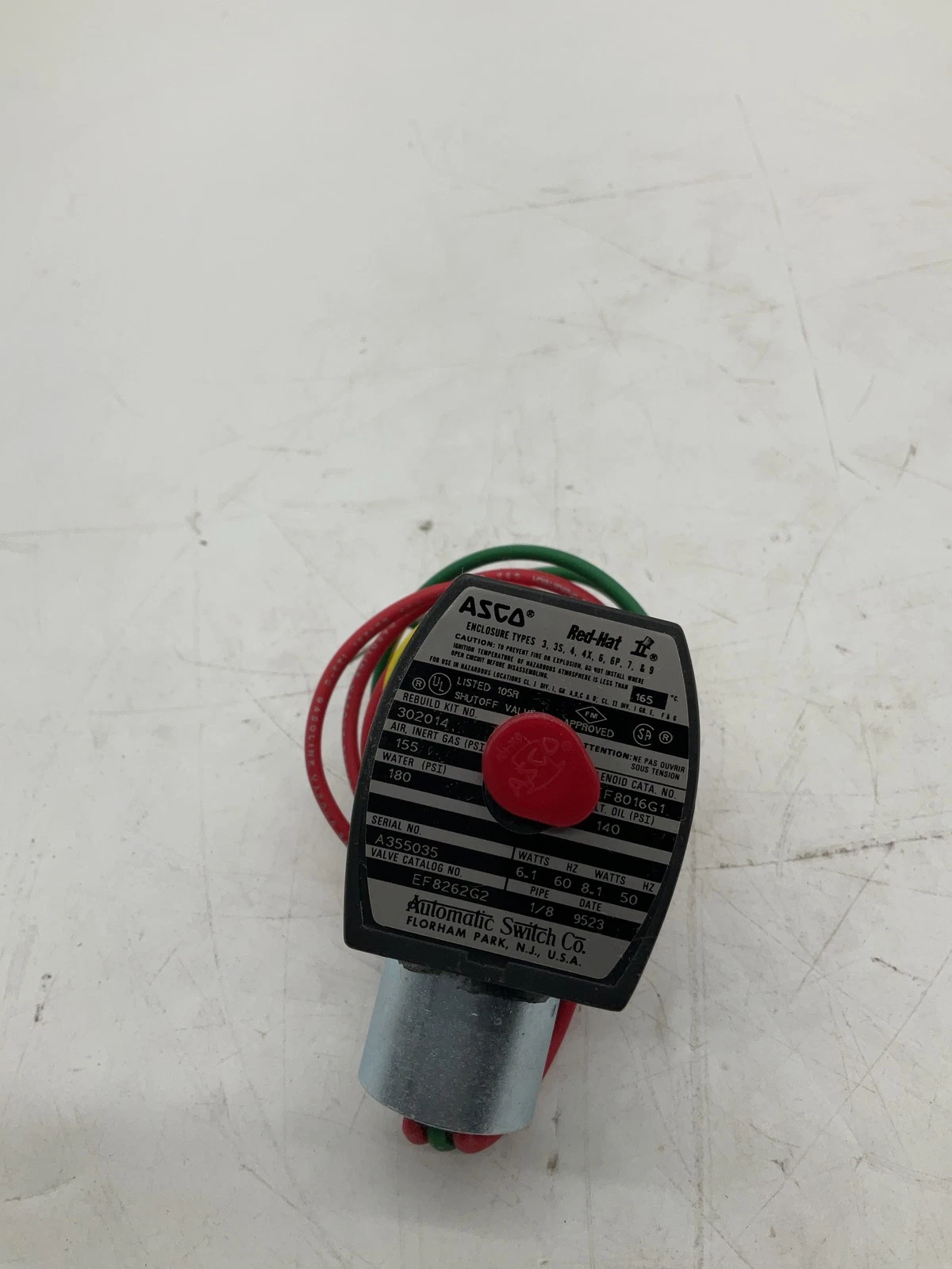 ASCO EF8262G2 1/8" Red-Hat Solenoid Valve 120V NEW - Image 4