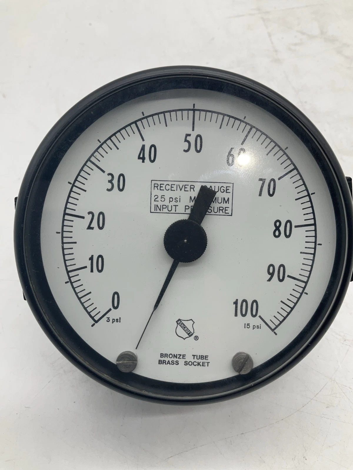 Ashcroft 250-2362 0-100 Receiver Pressure Gauge 3-15 PSI USED - Image 5