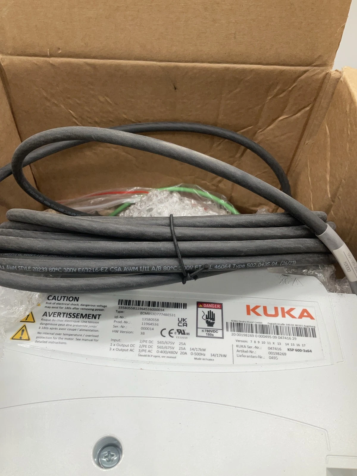 KUKA ECMBS3D7774BE531 KSP 600 2x64 Servo Drive Amplifier NEW - Image 5
