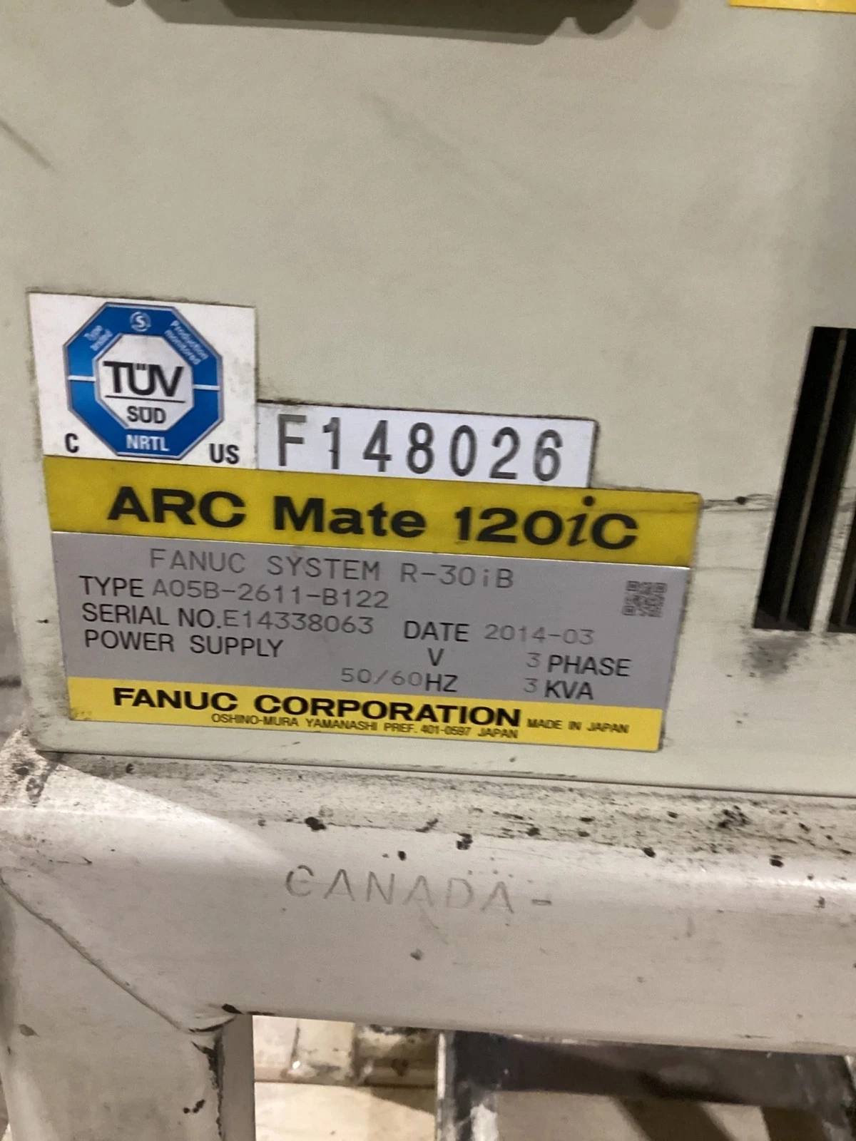 FANUC ARC Mate 120iC with R-30iB Controller FOR PARTS / NOT WORKING - Image 5