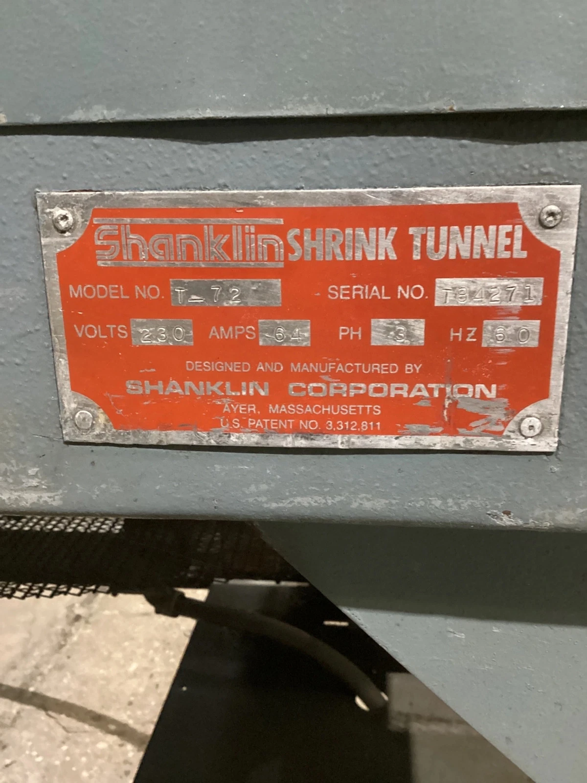SHANKLIN T-72 Shrink Tunnel USED - Image 5