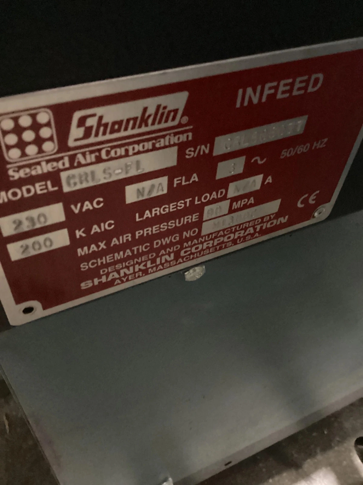 Shanklin CRLS-FL Infeed Conveyor USED - Image 5