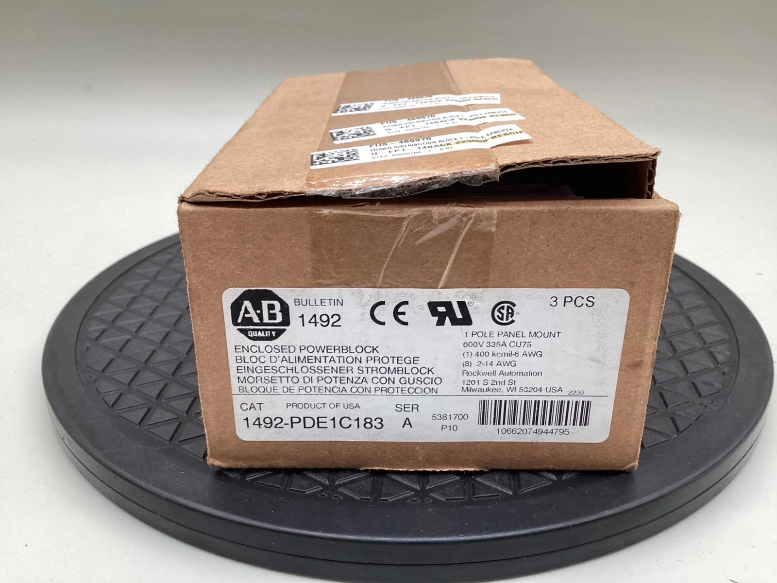 ALLEN-BRADLEY 1492-PDE1C183 Enclosed Power Distribution Block NEW - Image 3
