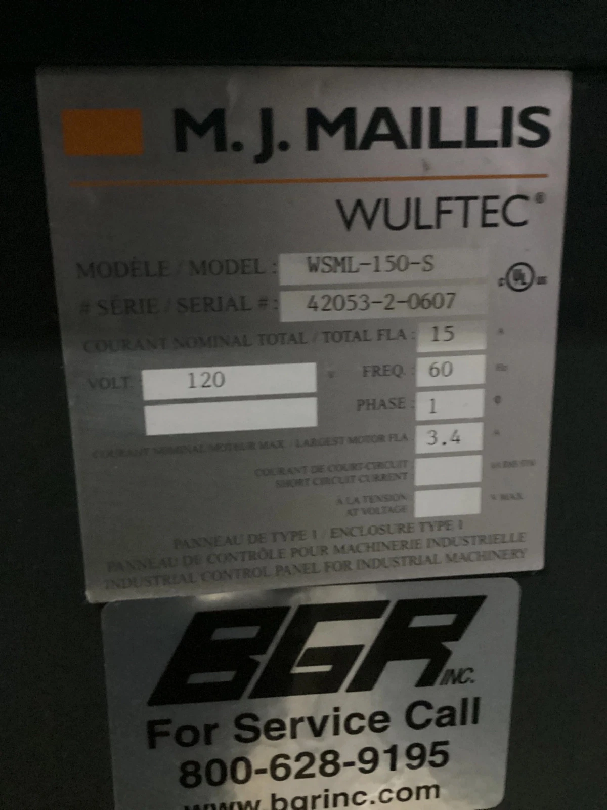 M.J. MAILLIS WULFTEC WSML-150-S Semi-Automatic Stretch Wrapper USED - Image 5