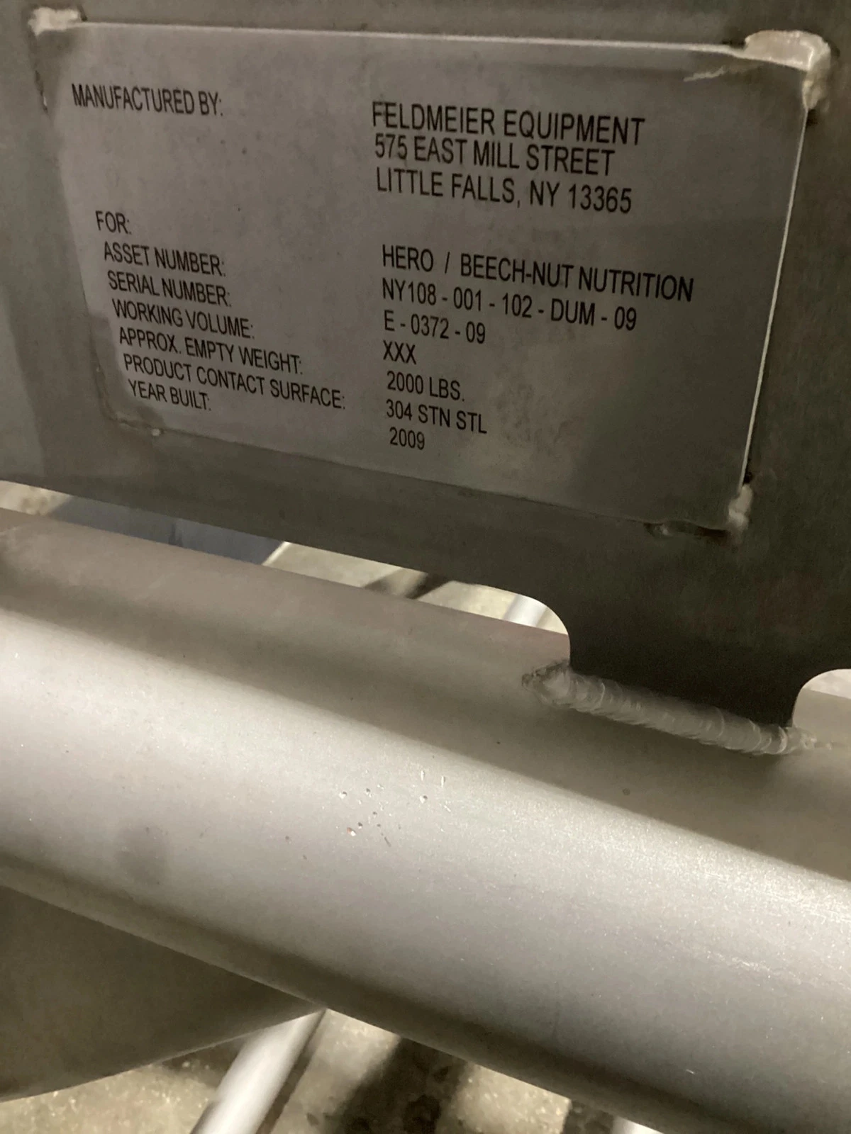 FELDMEIER EQUIPMENT NY108-001-102-DUM-09 Stainless Steel Tote Dumper USED - Image 5