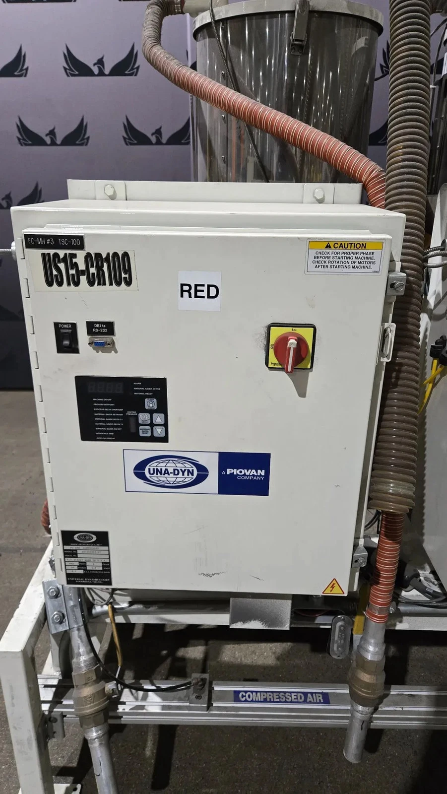 UNA-DYN FC-XMH Triple Hopper Resin Drying & Conveying System USED - Image 8