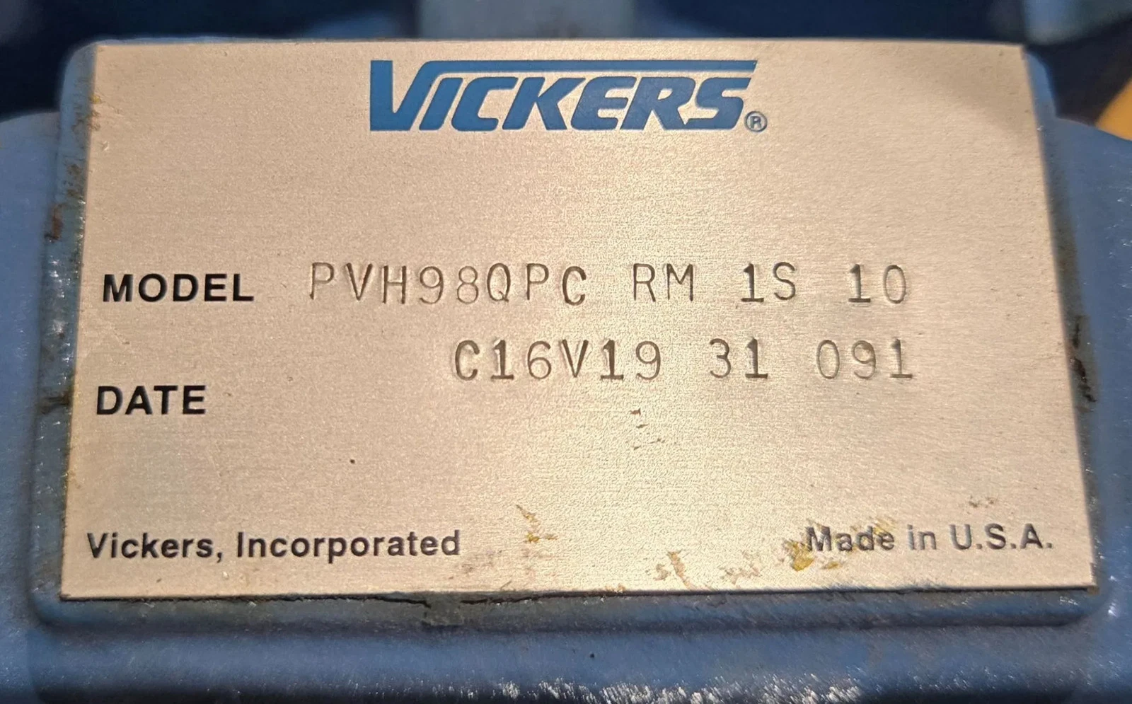 VICKERS PVH98QPC-RM1S10 Hydraulic Vane Pump USED - Image 6