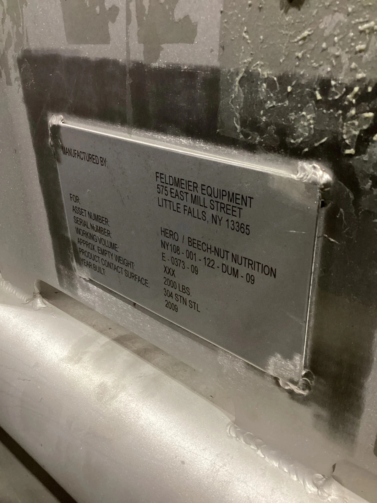 Feldmeier NY108-001-122-DUM-09 2000 lb Stainless Steel Dumper USED - Image 6
