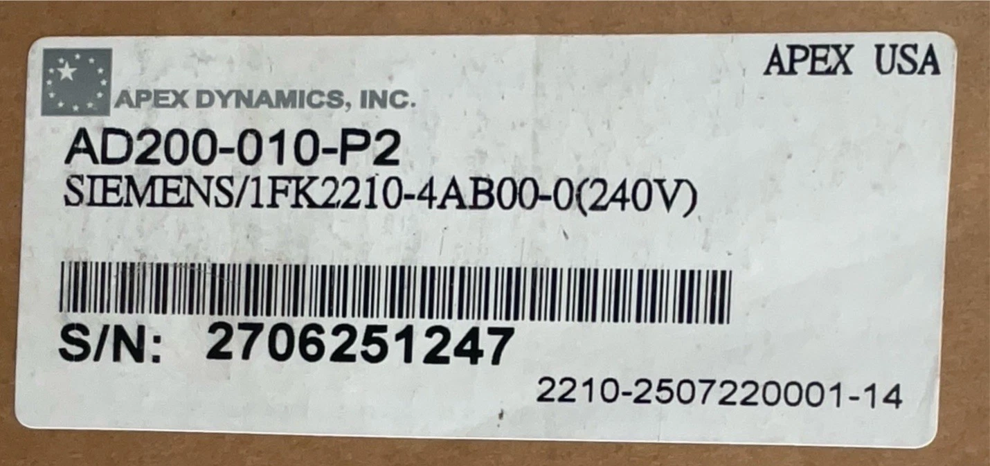 APEX DYNAMICS AD200-010-P2 Precision Planetary Gearbox 10:1 Ratio NEW - Image 3