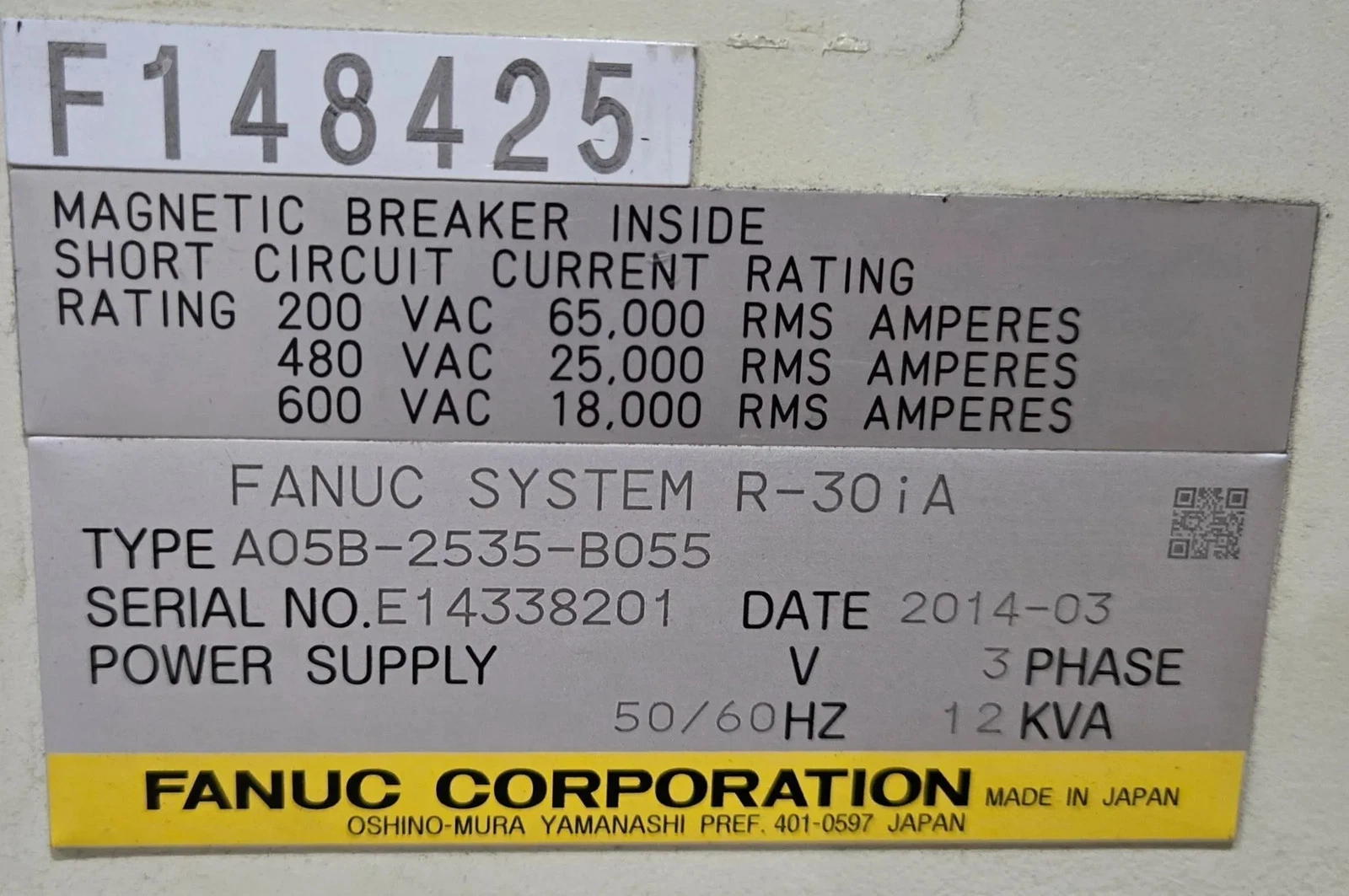 FANUC R-2000iB/210F Complete with R-30iA Controller & WTC WT6000 MFDC Inverter USED - Image 17