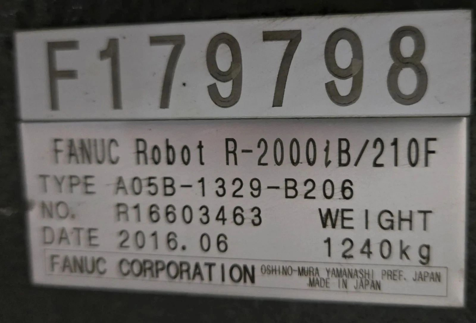 FANUC R-2000iB/210F Robot Complete with R-30iB Controller & WTC Weld Controller USED - Image 10