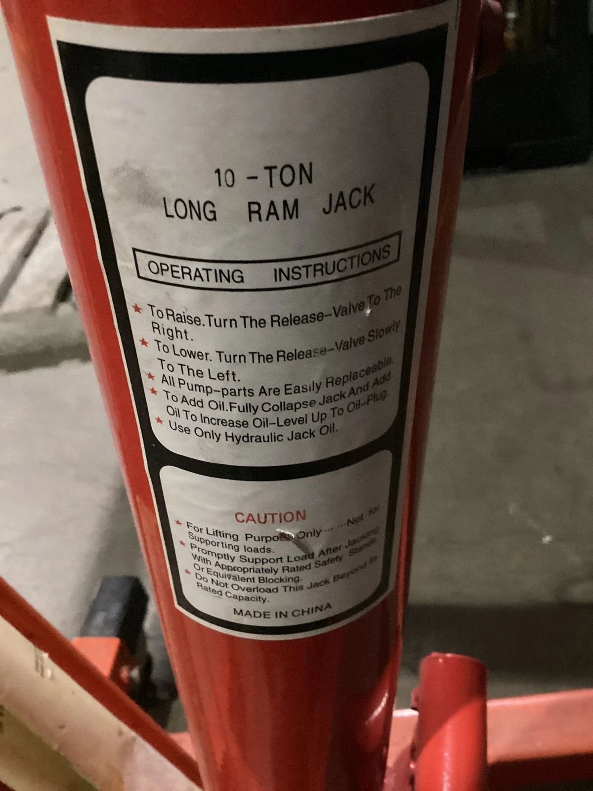 10 Ton Long Ram Hydraulic Engine Hoist USED - Image 4