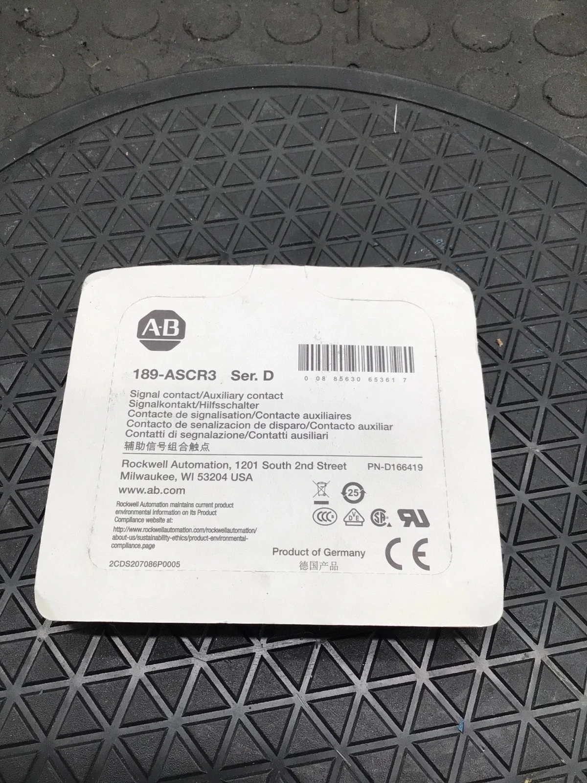 ALLEN-BRADLEY 189-ASCR3 Auxiliary Signal Contact Ser. D NEW - Image 2