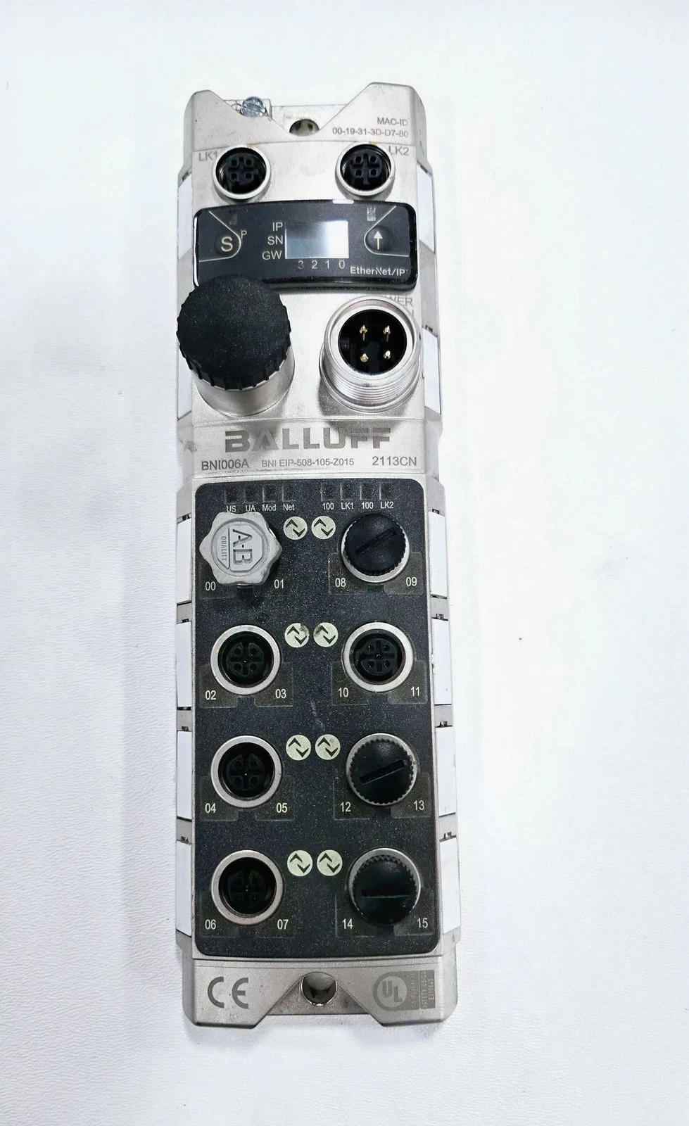BALLUFF BNI006A BNI EIP-508-105-Z015 EtherNet/IP I/O Module USED