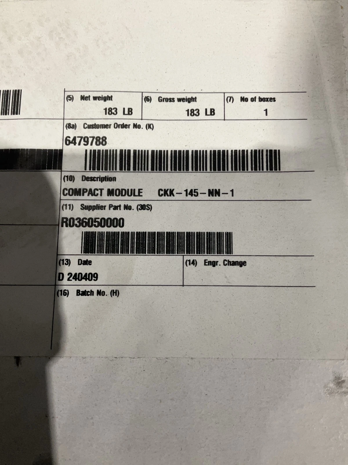 Bosch Rexroth R036050000 CKK-145-NN-1 Compact Module USED - Image 2