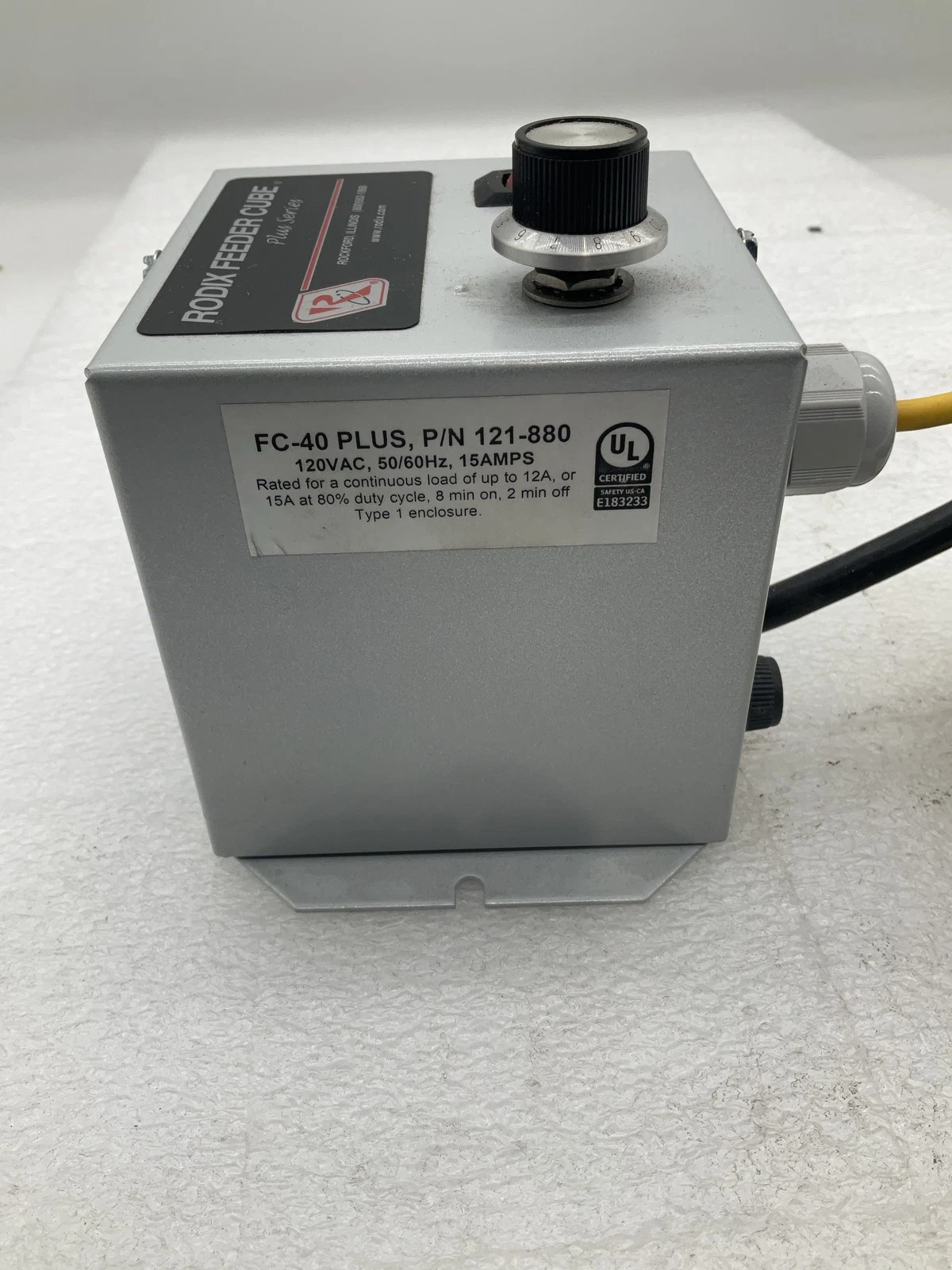 RODIX 121-000-0880 FC-40 Plus Vibratory Feeder Controller USED - Image 2