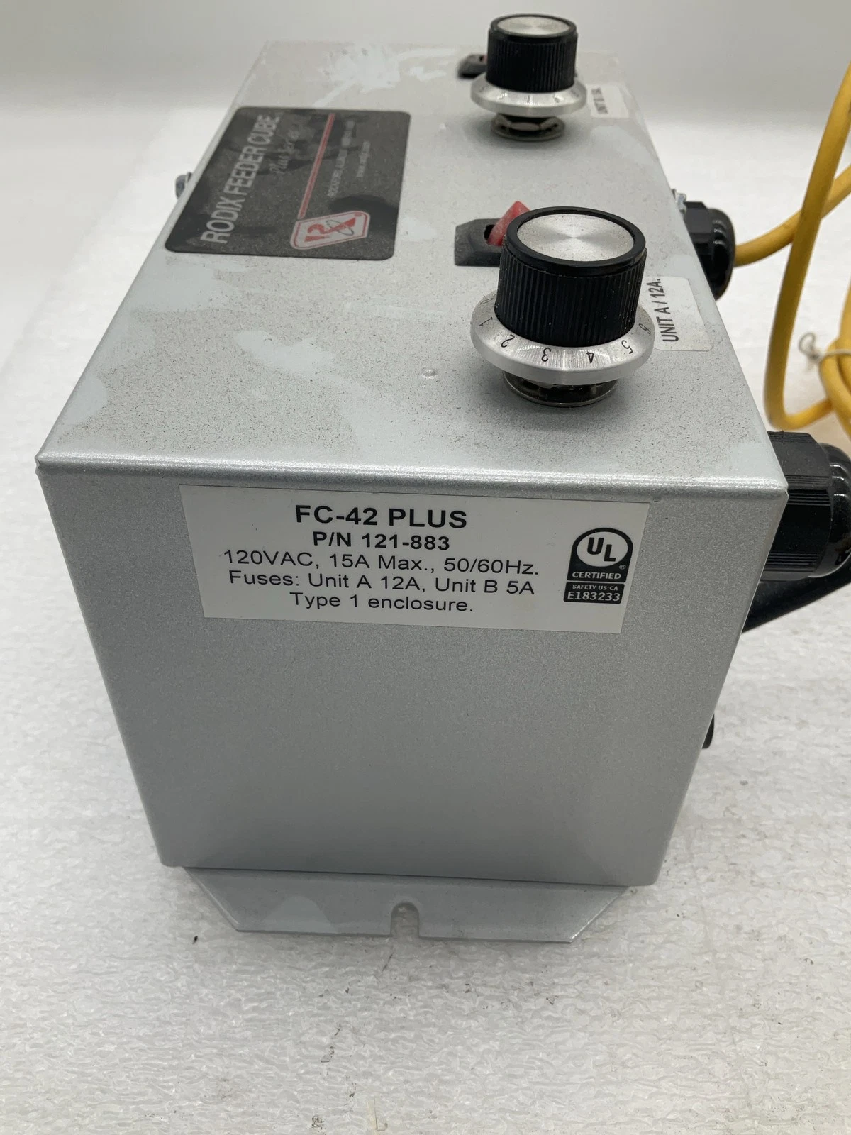 RODIX 121-000-0883 FC-42 Plus Dual Vibratory Feeder Controller USED - Image 3