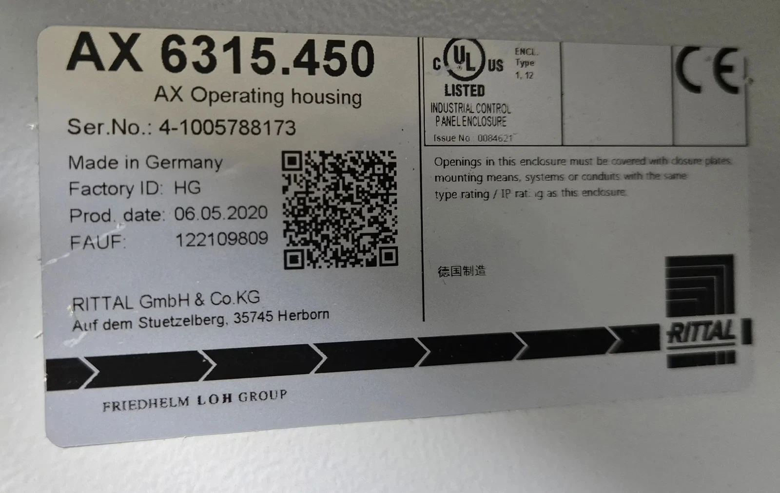 RITTAL AX 6315.450 Operating Housing Enclosure NEW - Image 6
