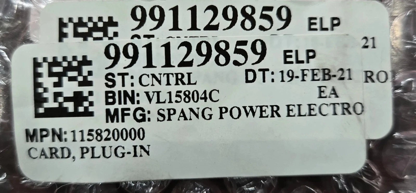 SPANG POWER ELECTRONICS 115820000 Plug-In Control Card NEW - Image 5