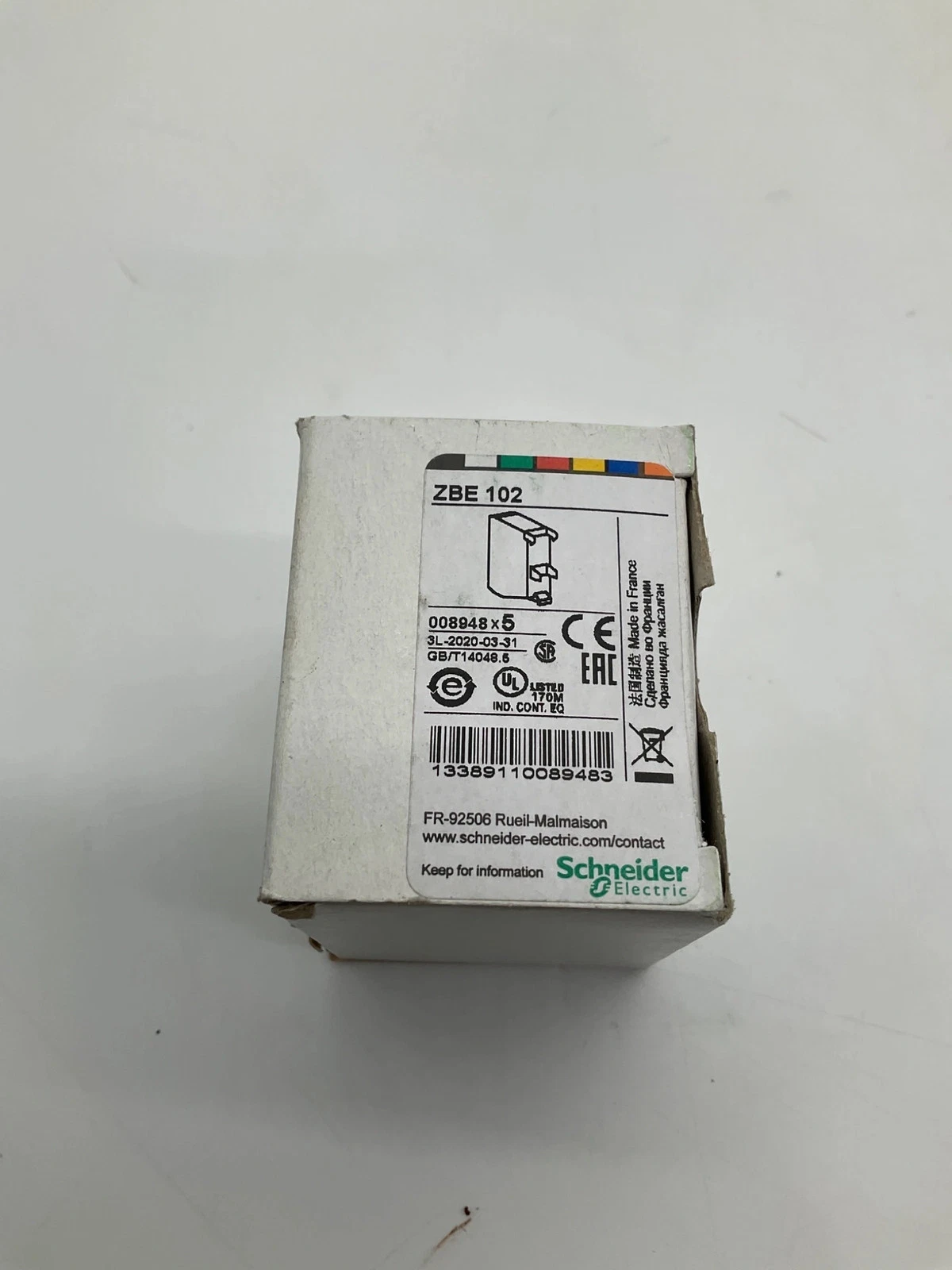 SCHNEIDER ELECTRIC ZBE102 Harmony Contact Block 1NC (Box of 5) NEW - Image 2