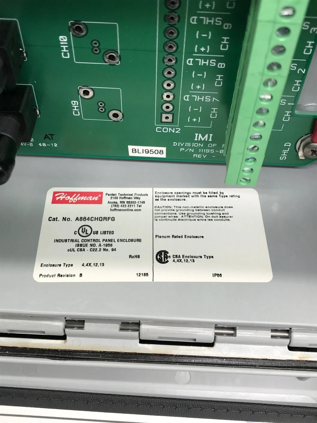 HOFFMAN A864CHQRFG NEMA 4X IP66 Vibration Interface Enclosure NEW - Image 8