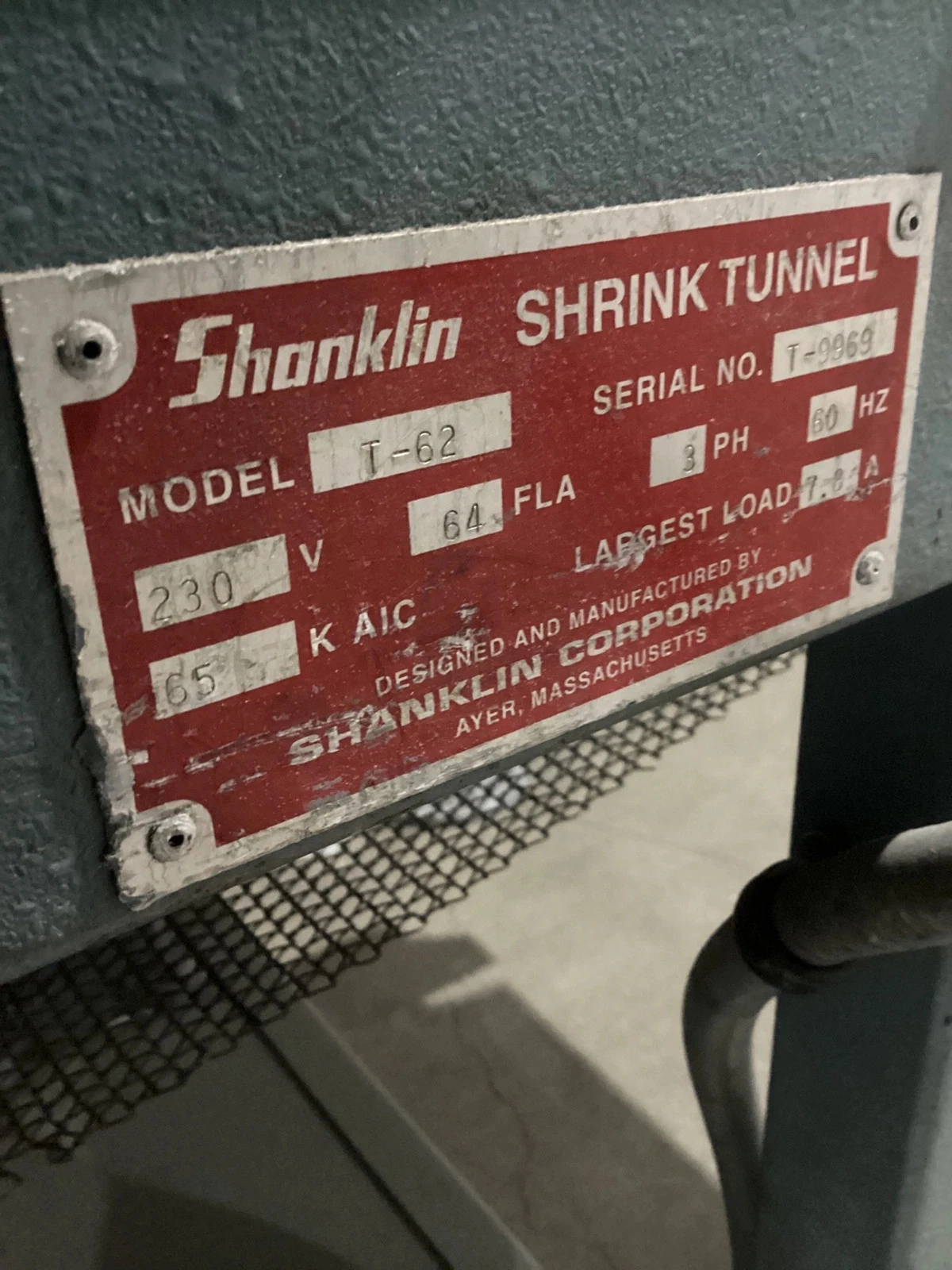 Shanklin T-62 Shrink Tunnel USED - Image 3