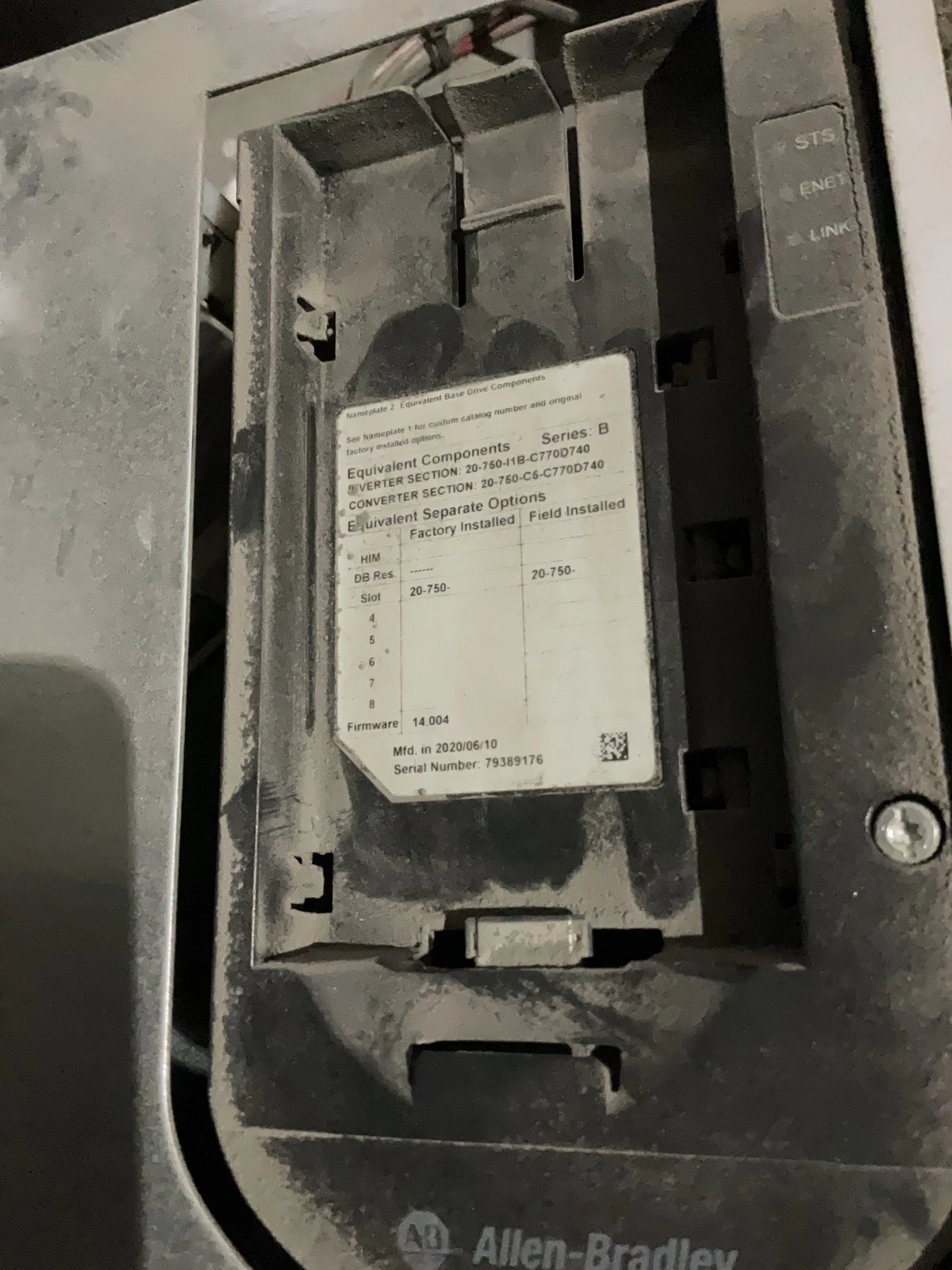ALLEN-BRADLEY 20G1ABD740AN0NNNNN PowerFlex 755 AC Drive USED - Image 13