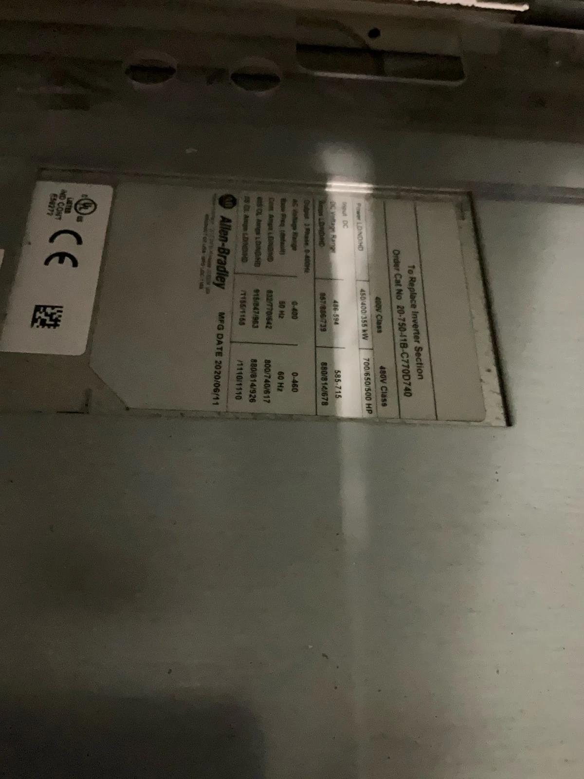 ALLEN-BRADLEY 20G1ABD740AN0NNNNN PowerFlex 755 AC Drive USED - Image 16