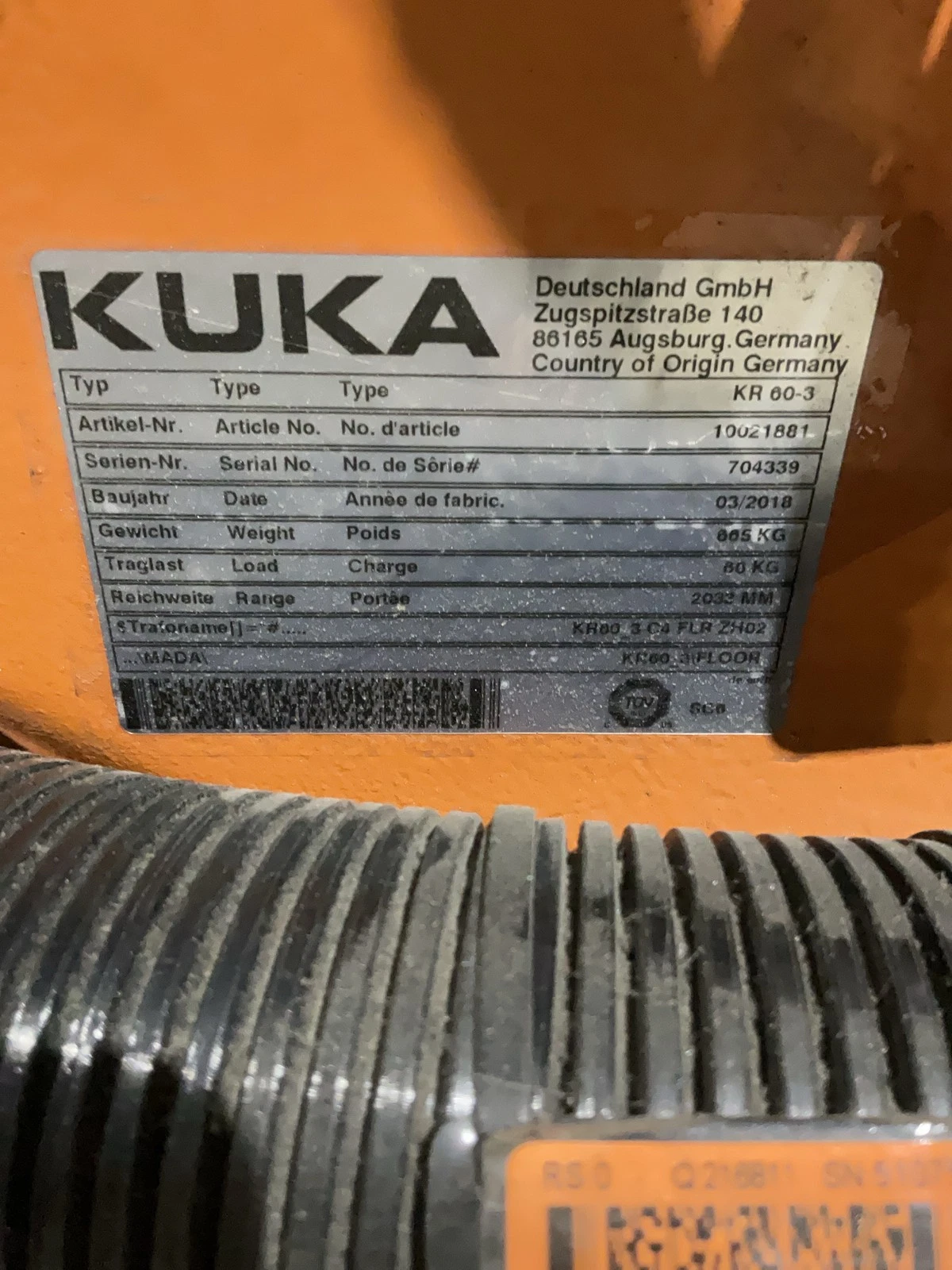 KUKA KR 60-3 Complete with KR C4 NA UL Controller USED - Image 7