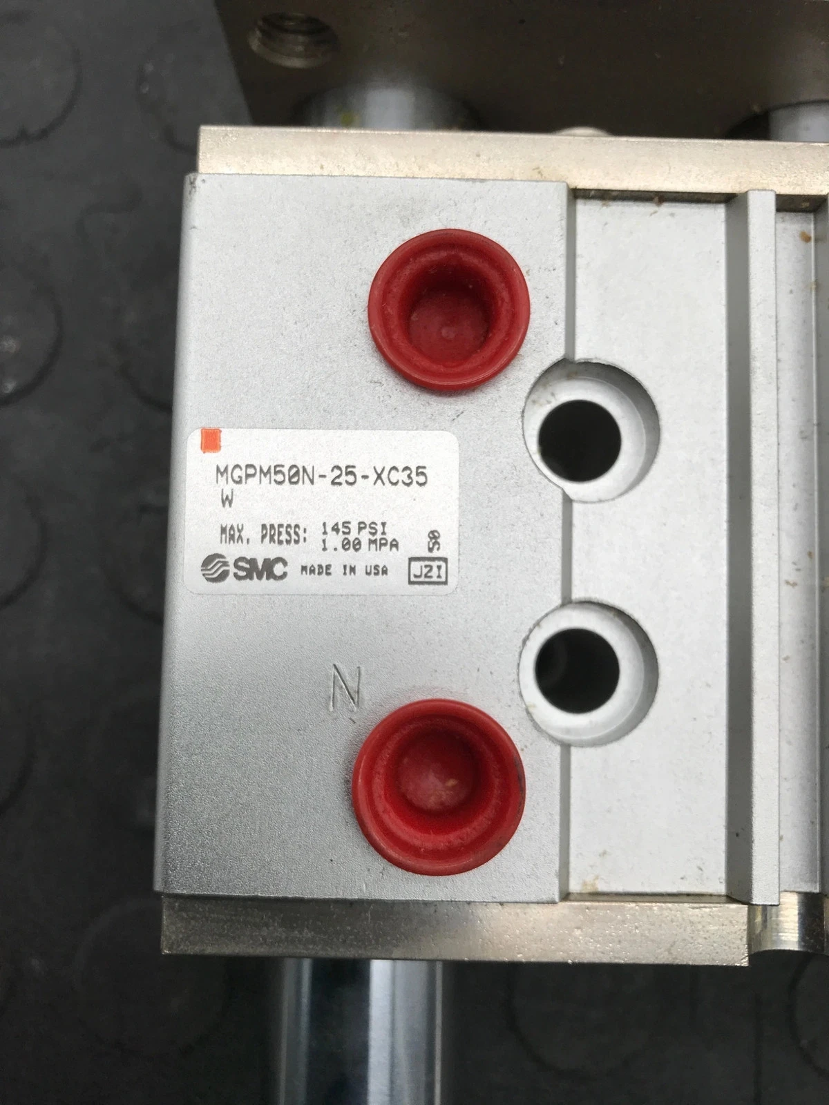 SMC PNEUMATICS MGPM50N-25-XC35W Compact Guided Air Cylinder USED - Image 2