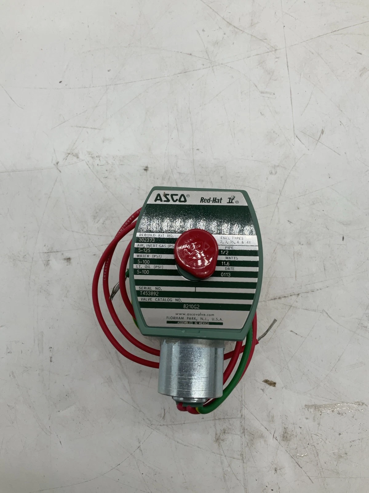 ASCO 8210G2 1/2" 2-Way NC Solenoid Valve 12VDC NEW - Image 5